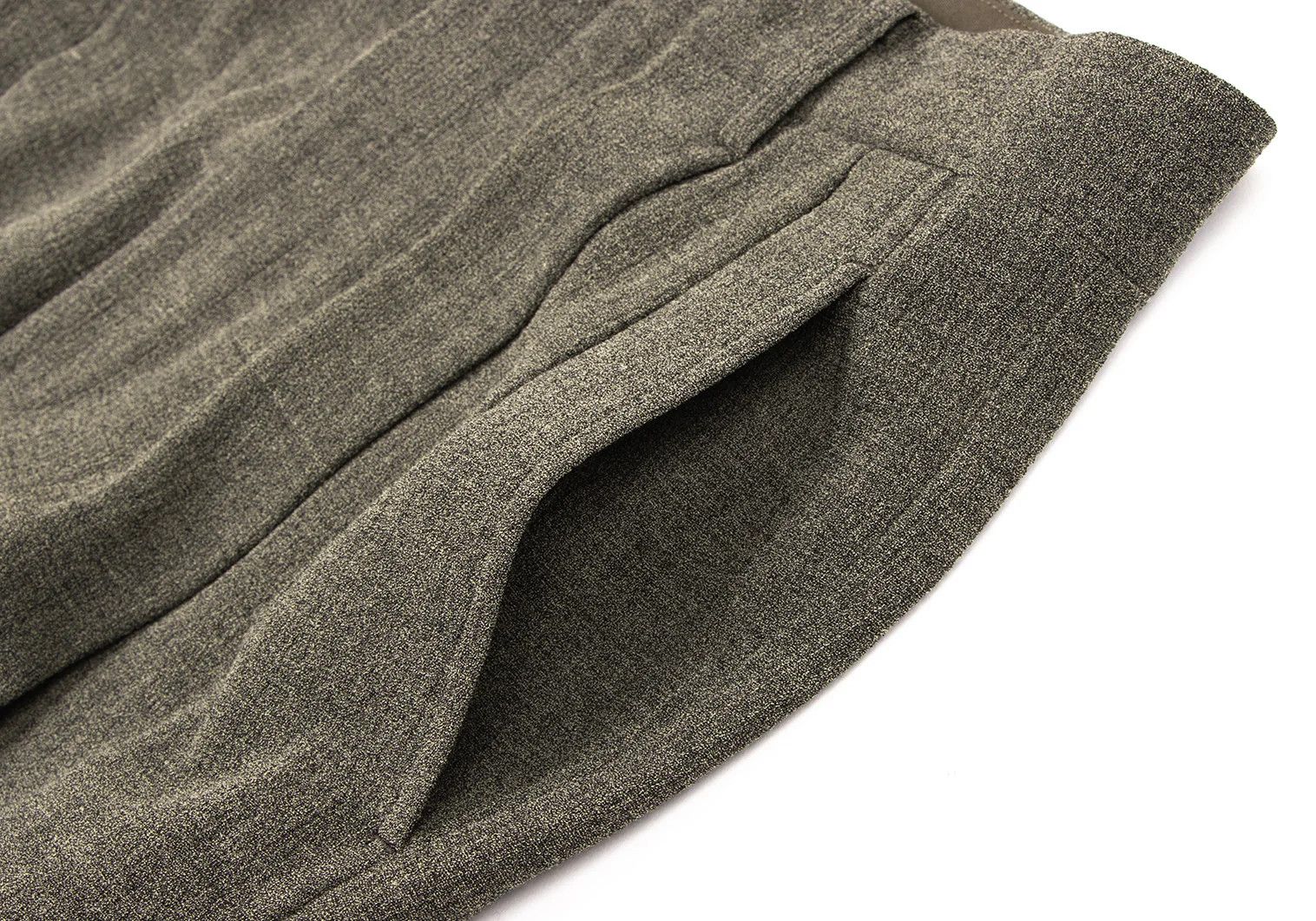 Issey Miyake Wool Rayon Two-Tuck Pants in Brown, Size XXL Size US 38 / EU 54 - 4 Thumbnail