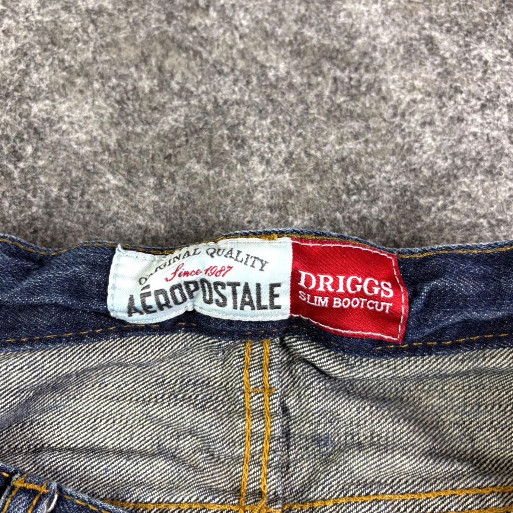 Aeropostale Aeropostale Jeans Driggs Slim Bootcut Mens 34x32 Blue Distressed Medium Wash Size US 34 / EU 50 - 3 Thumbnail