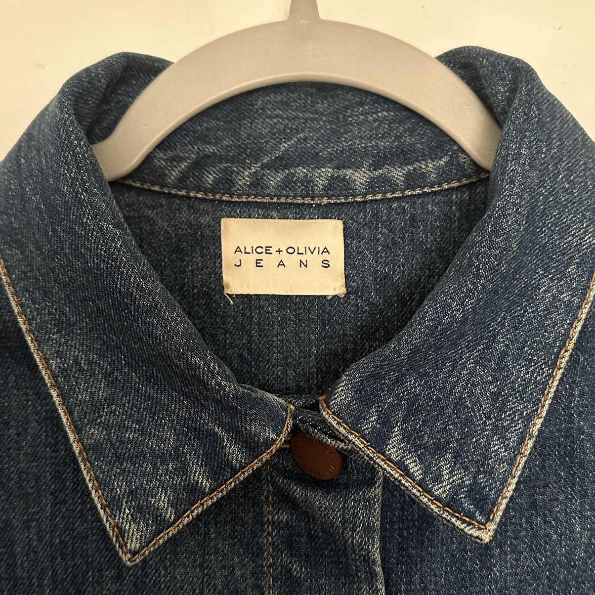 Alice + Olivia Alice + Olivia denim jacket with fur sleeves Size S / US 4 / IT 40 - 3 Thumbnail