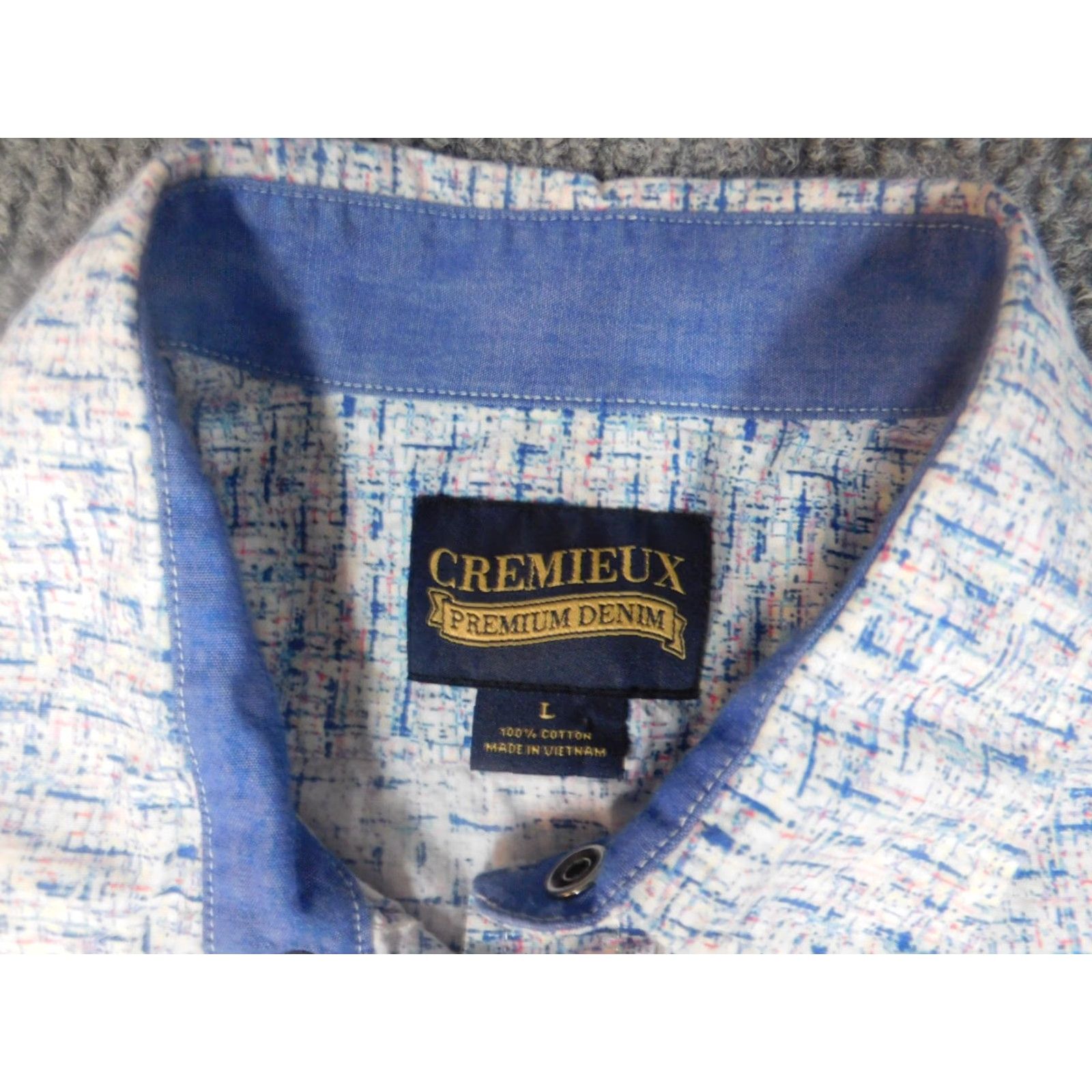 Cremieux Cremieux Mens Shirt Large Blue Button-Down Classic Premium Cardigan? No Size US L / EU 52-54 / 3 - 5 Thumbnail