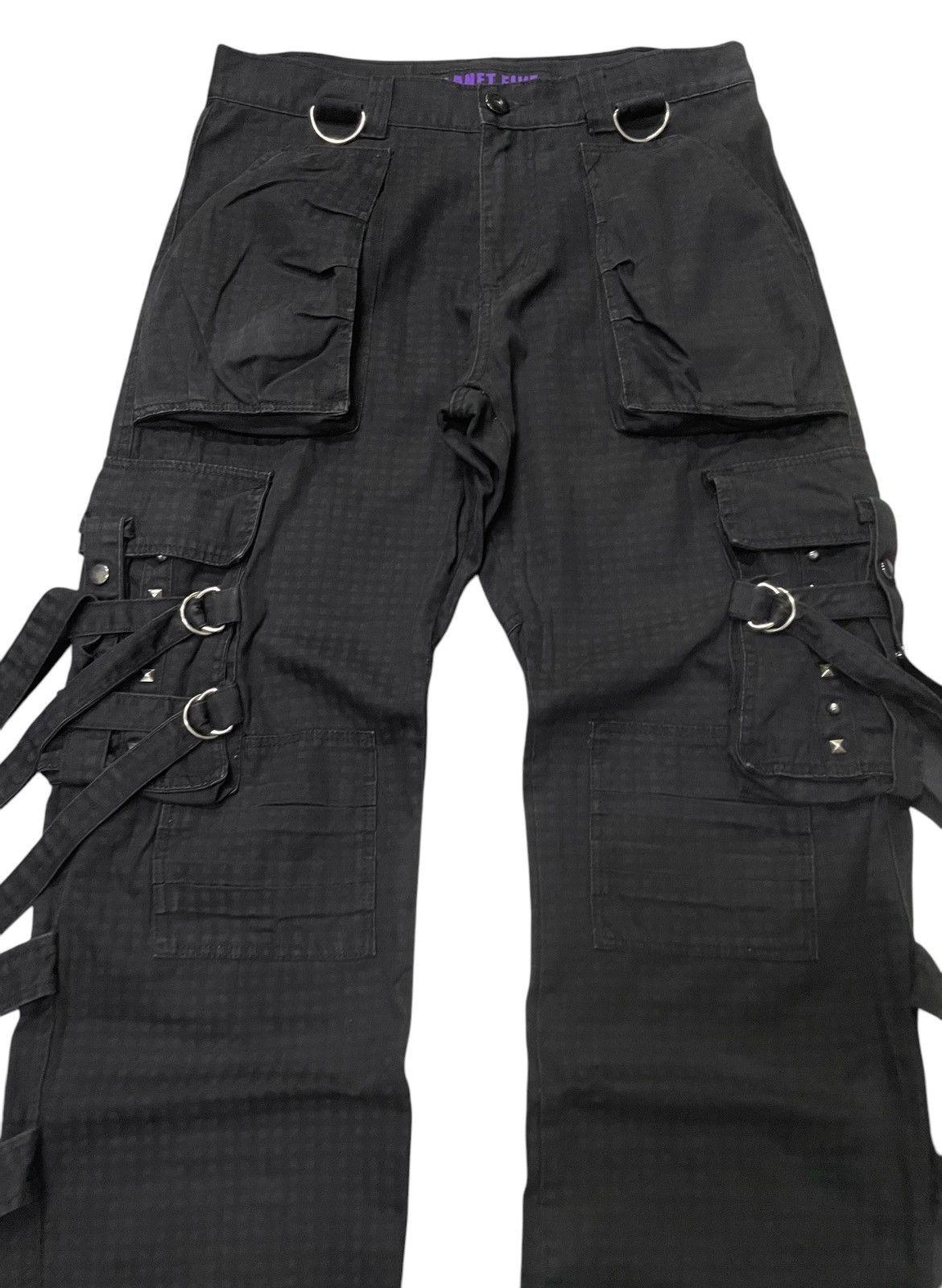 Hysteric Glamour × Japanese Brand × Tripp NYC Planet Five Japan Raver Studded Bondage Loose Jeans Size US 33 - 4 Thumbnail