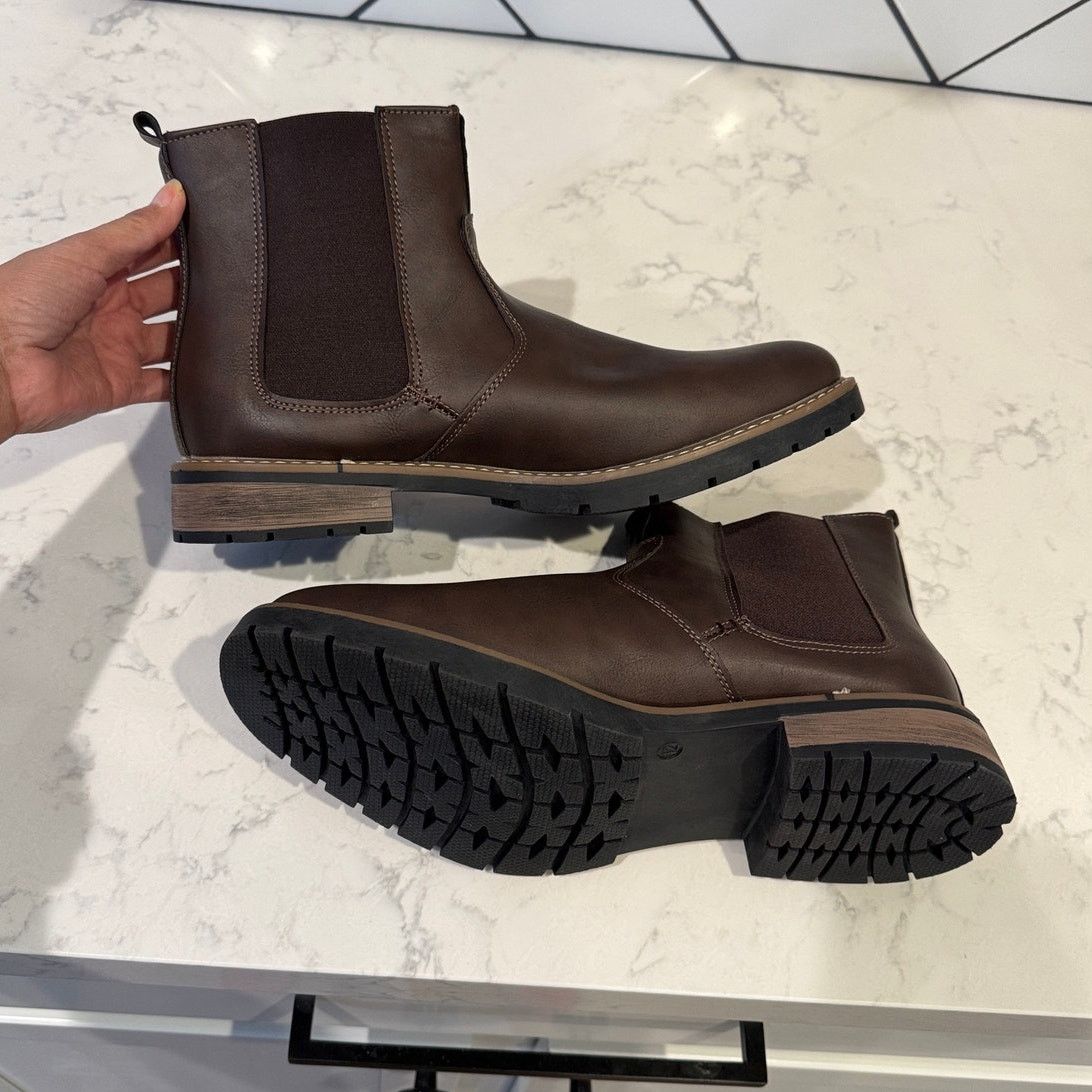 Other Vance Co. Pratt brown faux leather Chelsea boots size 12 Size US 12 / EU 45 - 4 Thumbnail