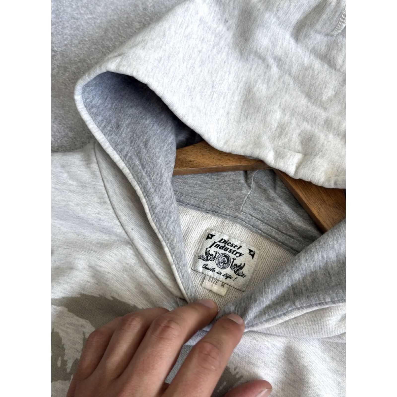 Diesel Vintage Diesel Hoodie Size M Gray Big Logo Y2K Men Size US M / EU 48-50 / 2 - 4 Thumbnail