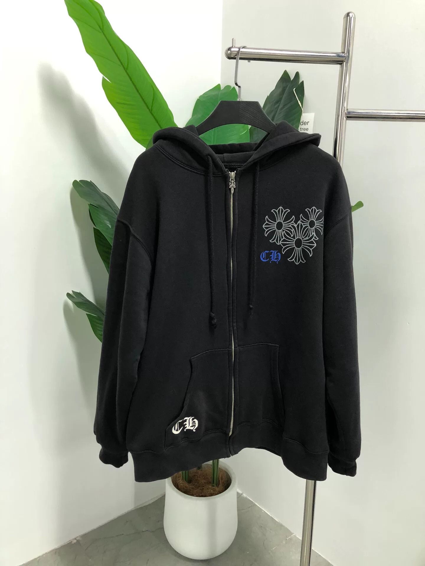 Chrome Hearts Chrome Hearts Black Waffle Hooded Sweatshirt Size US L / EU 52-54 / 3 - 1 Thumbnail