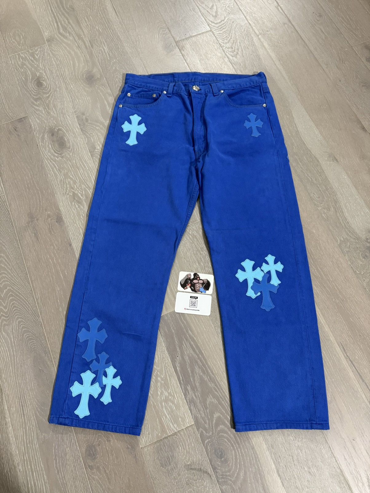 Chrome Hearts Chrome Hearts London Exclusive Levi’s Cross Patch Jeans Size US 32 / EU 48 - 2 Thumbnail