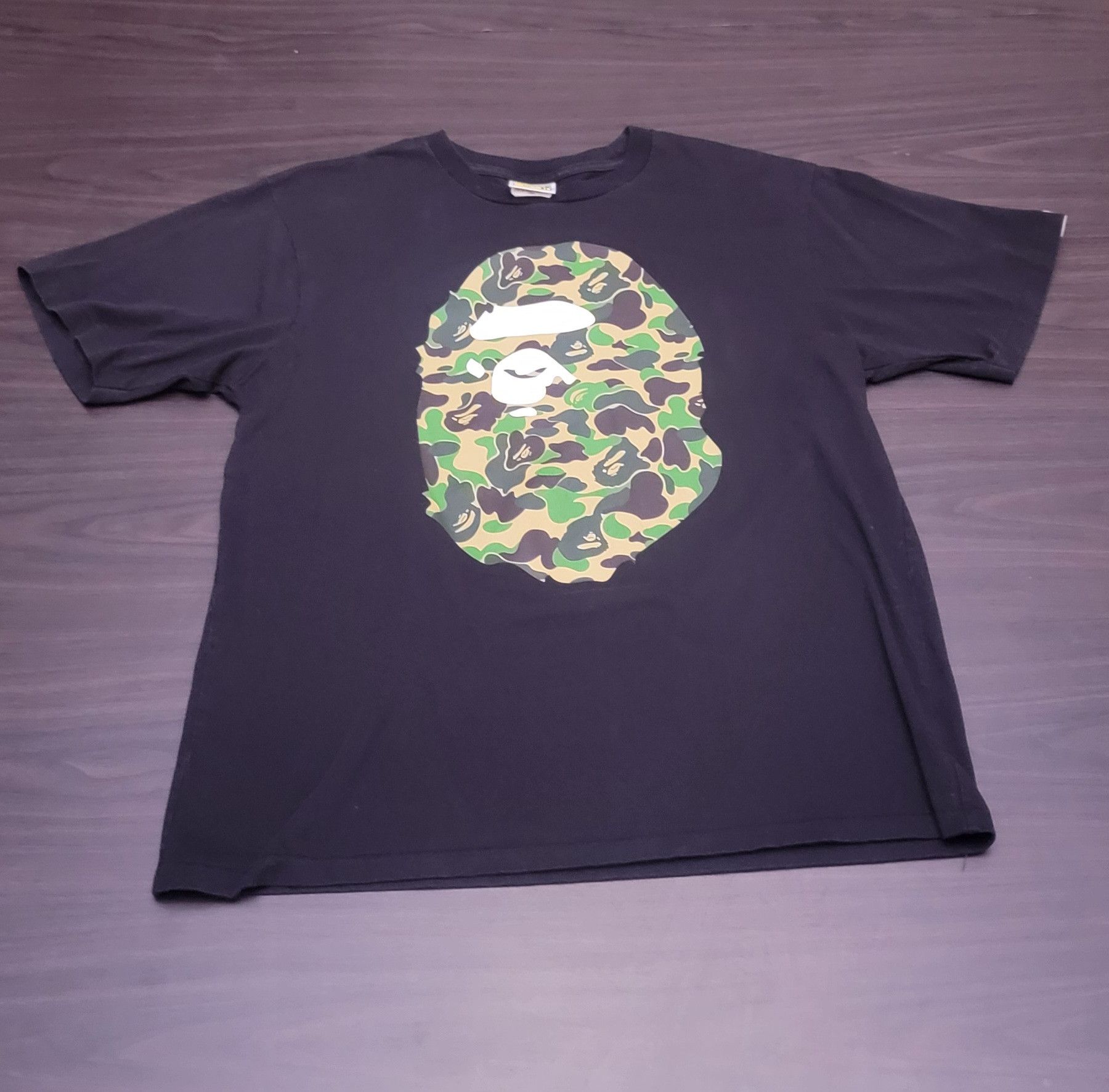 Bape Bape ABC Green Camo Big Ape Head Tee Size US XL / EU 56 / 4 - 1 Thumbnail