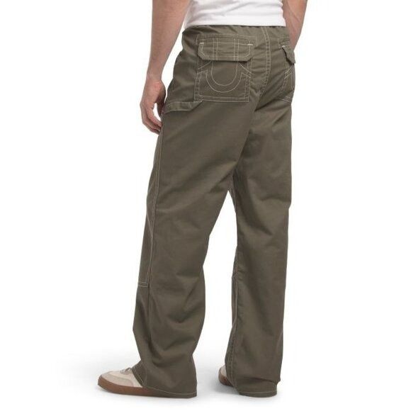 True Religion True Religion Mens Green Mid Rise Pockets Twill Carpenter Vi Size US 32 / EU 48 - 2 Thumbnail