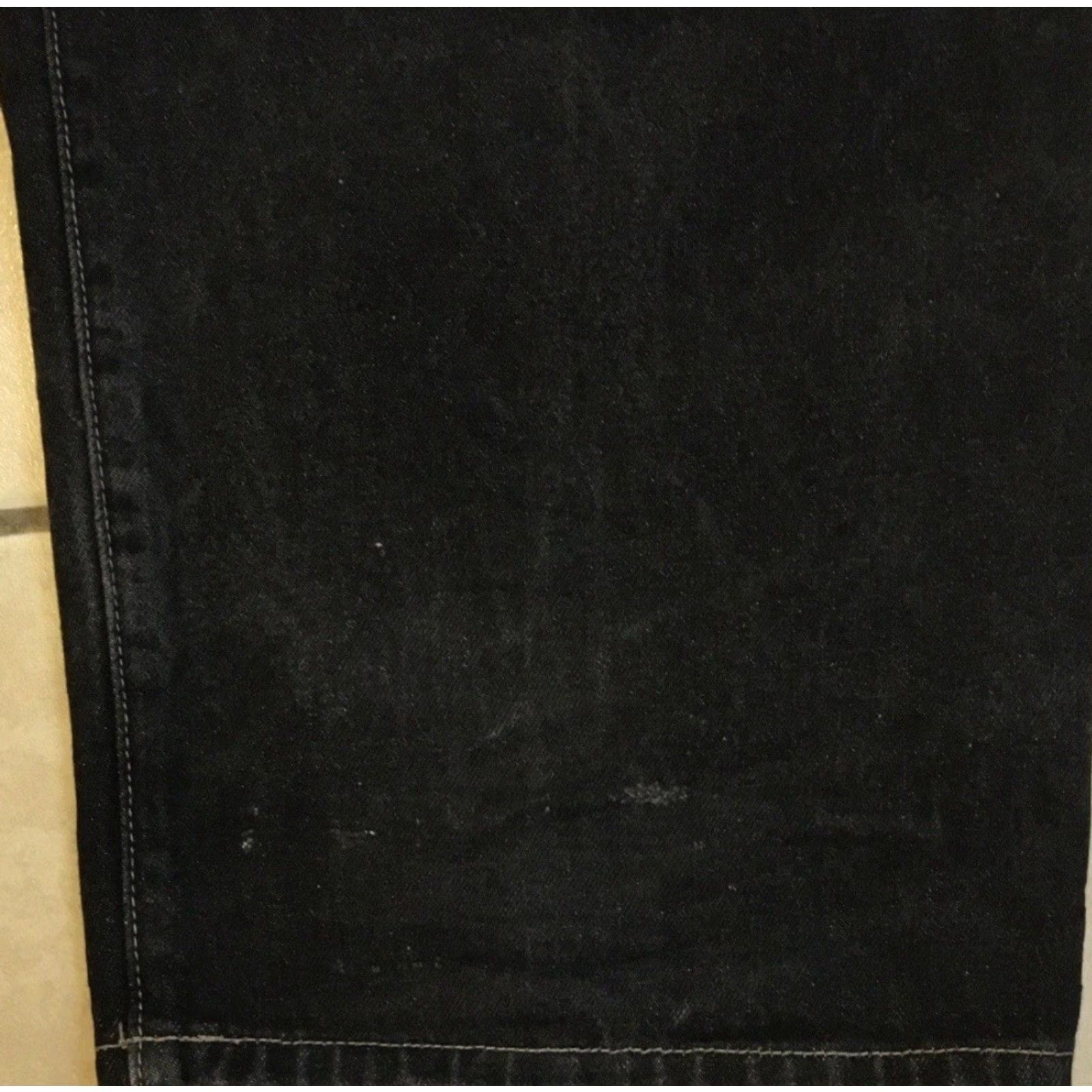 Guess VINTAGE GUESS Jeans 90s Distressed Baggy 40 Black Denim Silvertab Polar Butter Men Regular 33in Wide-Leg Grunge Rock USA Big Boy Inseam 33 Mens Jeans Size US 40 / EU 56 - 5 Thumbnail