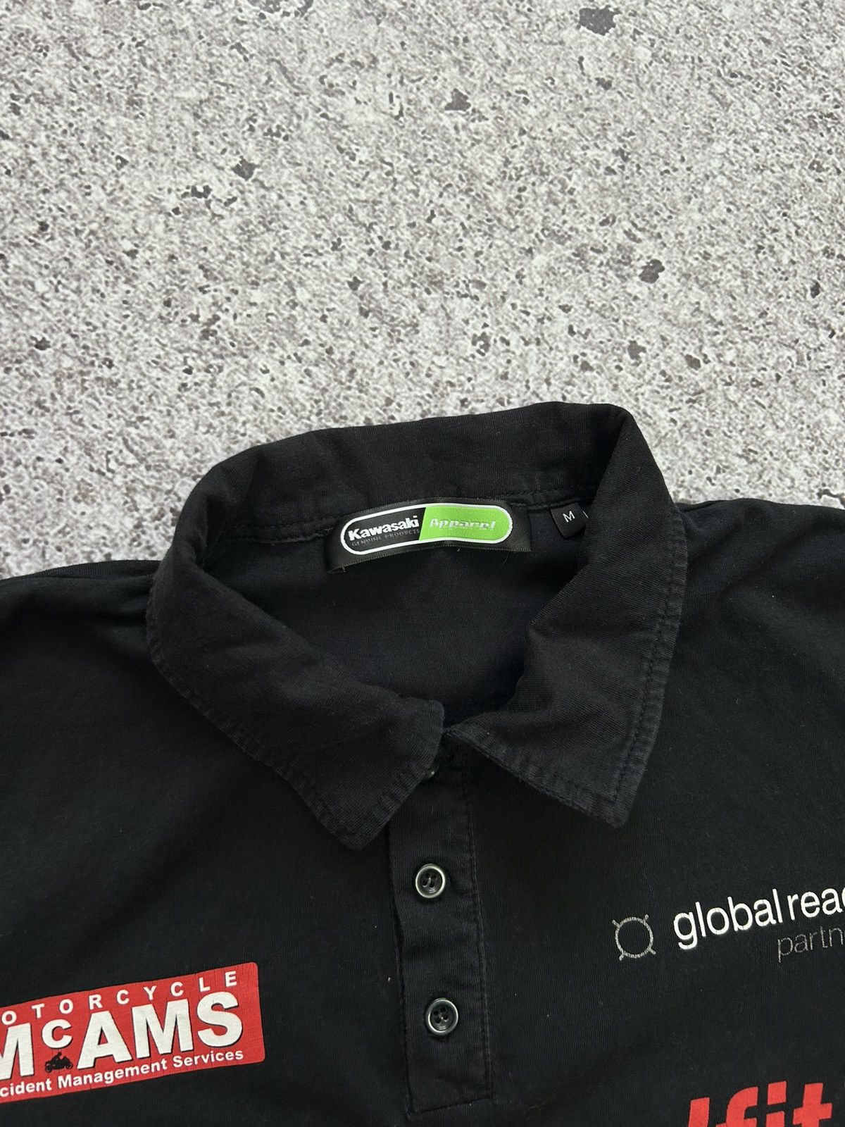 Vintage Motorcycle Kawasaki Dams Global Reach Partners T-Shirt Size US M / EU 48-50 / 2 - 10 Thumbnail
