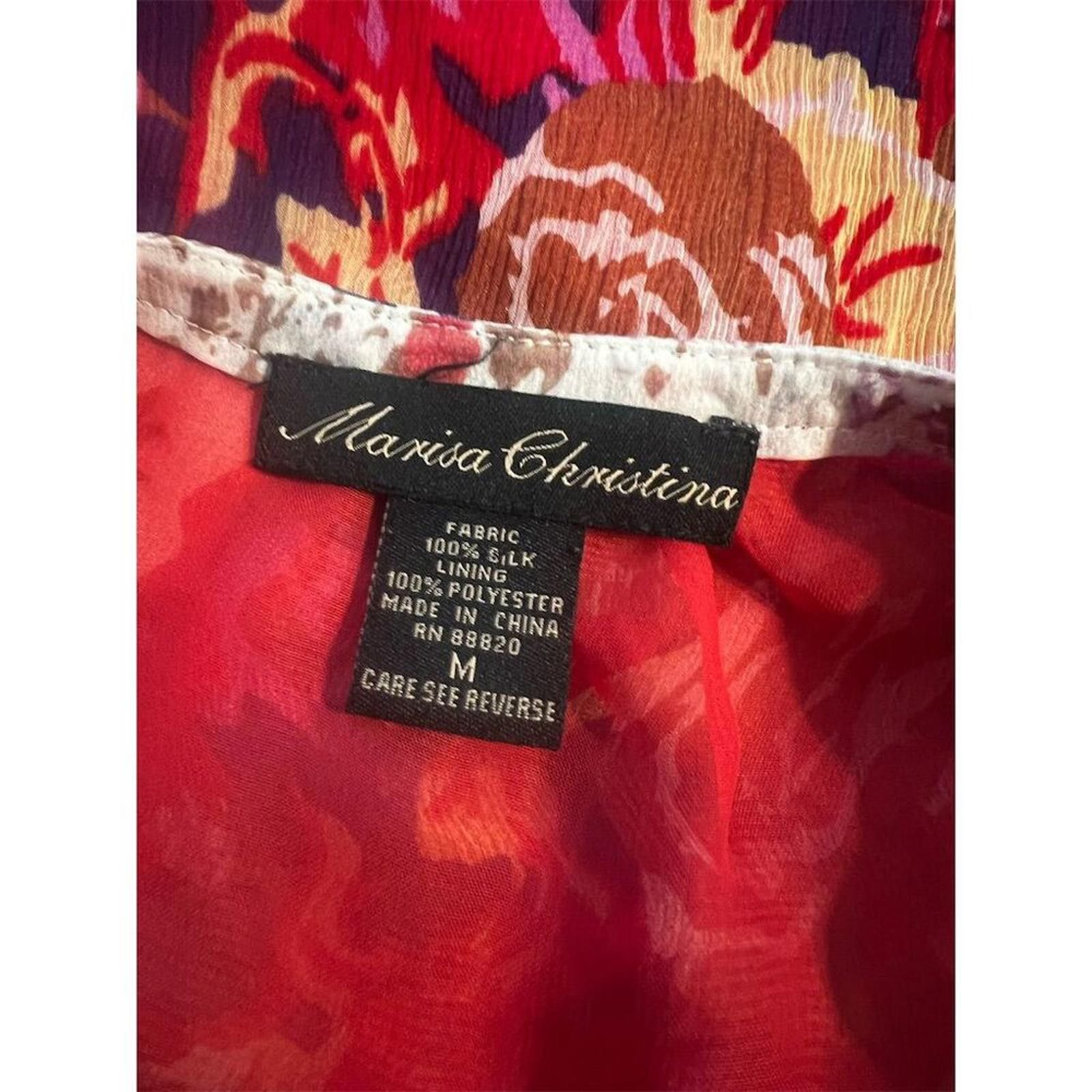 Other Marisa Christina Women's Sleeveless Floral Blouse M boho Size M / US 6-8 / IT 42-44 - 6 Thumbnail