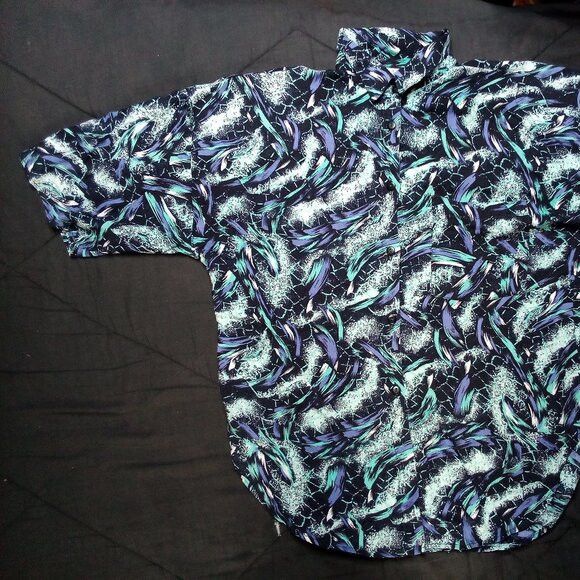 Vintage Vintage Natalie Abstract Strokes Button Shirt Hawaiian Size XL / US 12-14 / IT 48-50 - 3 Thumbnail