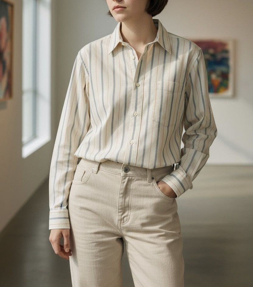 Comme des Garcons Cdg homme AD2005 flowy striped button up Size US L / EU 52-54 / 3 - 2 Thumbnail