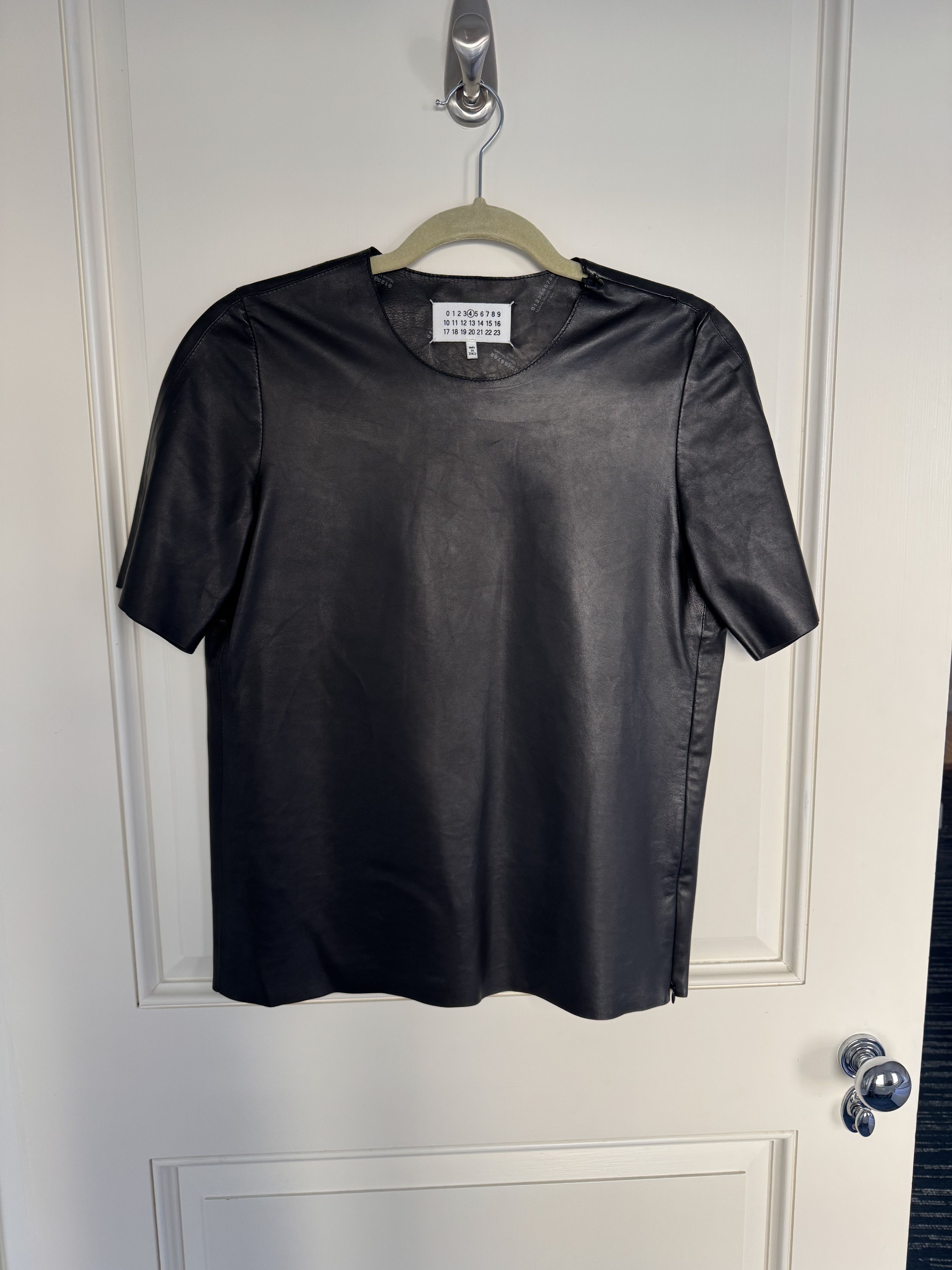 Maison Margiela Leather Short Sleeved Shirt Size S / US 4 / IT 40 - 1 Thumbnail