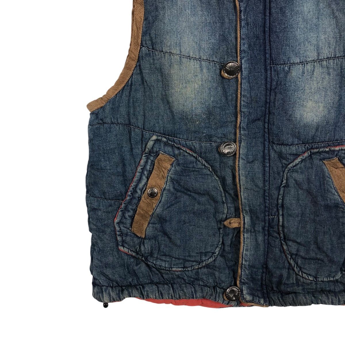 Hysteric Glamour 📌Vintage Biker Denim Vest Hoodie Multi Pocket Size US M / EU 48-50 / 2 - 5 Thumbnail
