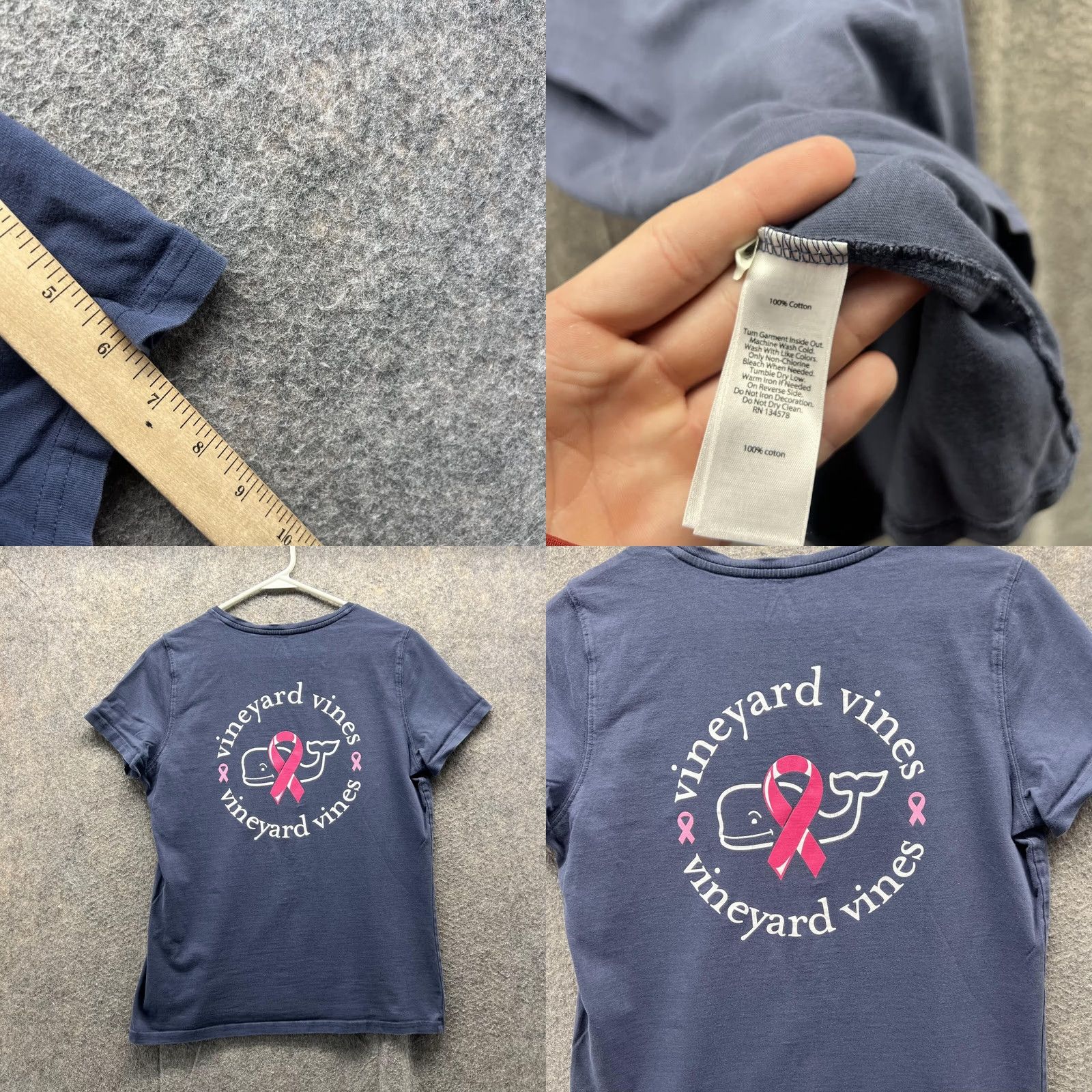 Vineyard Vines Vineyard Vines Womens Medium Pocket Blue Navy Casual Tee Crewneck Whale Shirt Size M / US 6-8 / IT 42-44 - 8 Thumbnail
