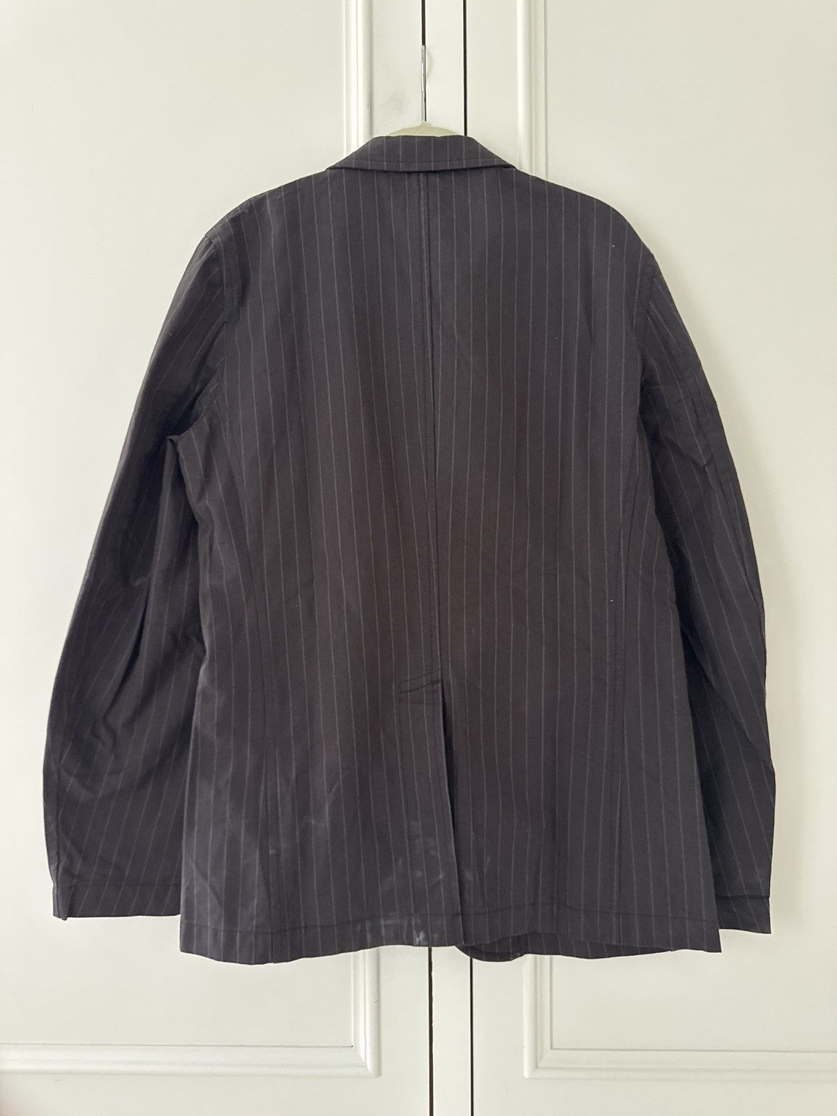 Comme des Garcons × Comme des Garcons SHIRT Comme Des Garçon Shirt CottonBlazer NWT Pin Strip Light Grey Size 40R - 2 Thumbnail