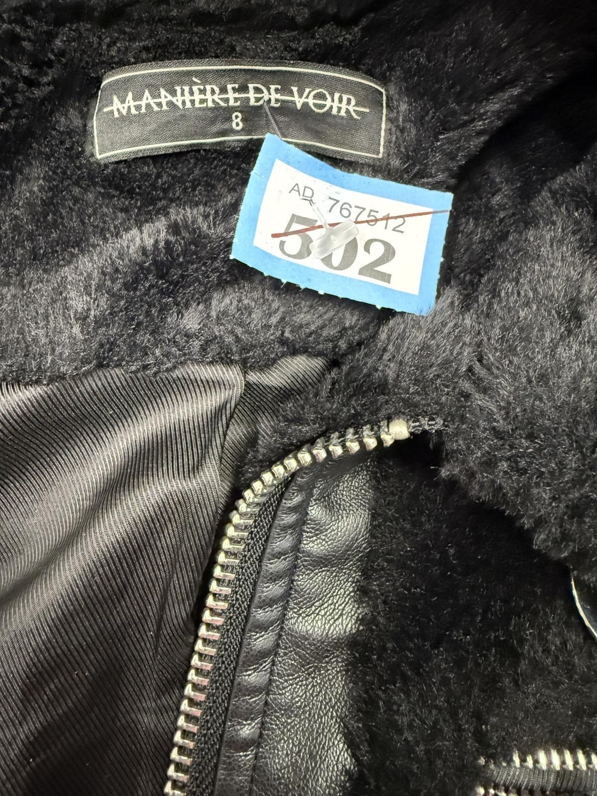 Maniere De Vior Manière De Voir Black Faux Fur and Leather Jacket Size 8 Size US M / EU 48-50 / 2 - 2 Thumbnail