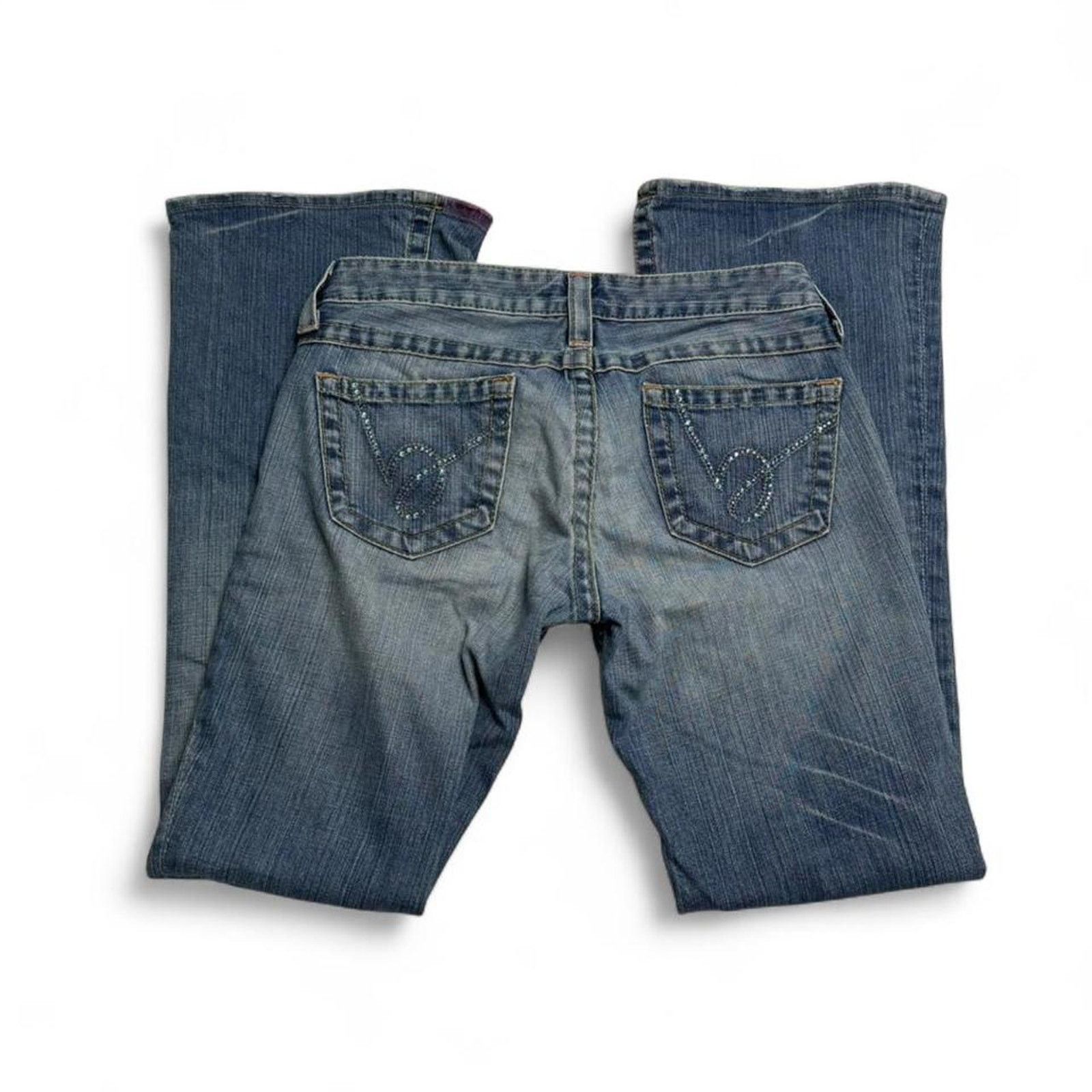 Bebe Bebe blue low rise flared bootcut Y2K 2000s jeans Size 28 Size 28" / US 6 / IT 42 - 3 Thumbnail