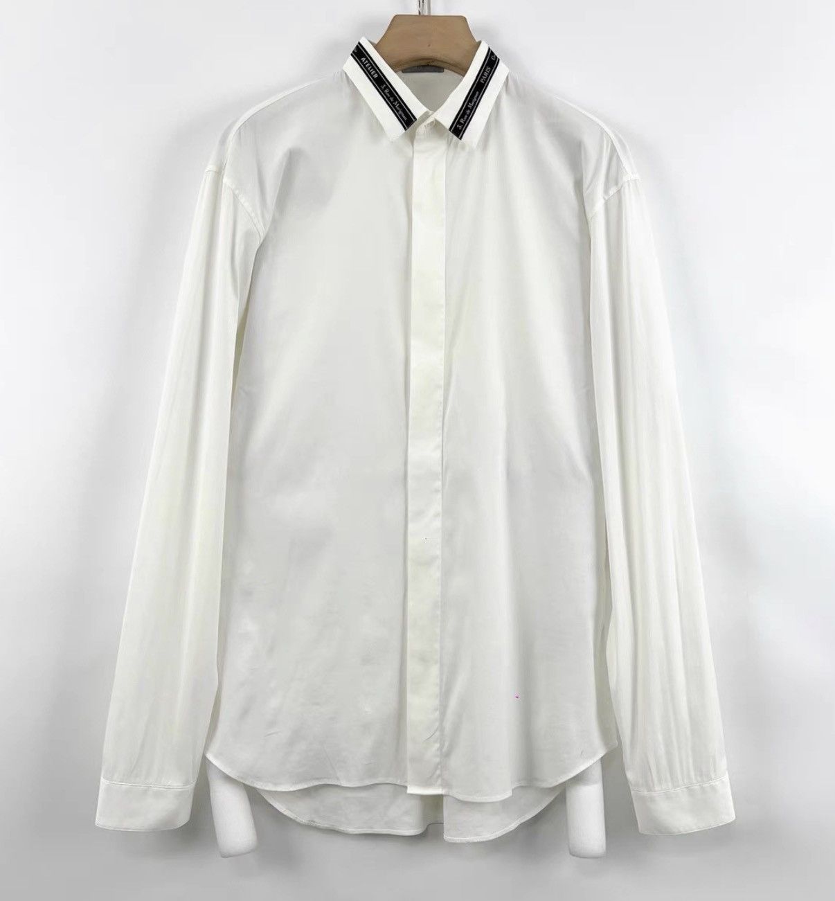 Dior Dior Collar Slogan Single-Breasted Long Sleeve Shirt K12 Size US XXS / EU 40 - 1 Thumbnail