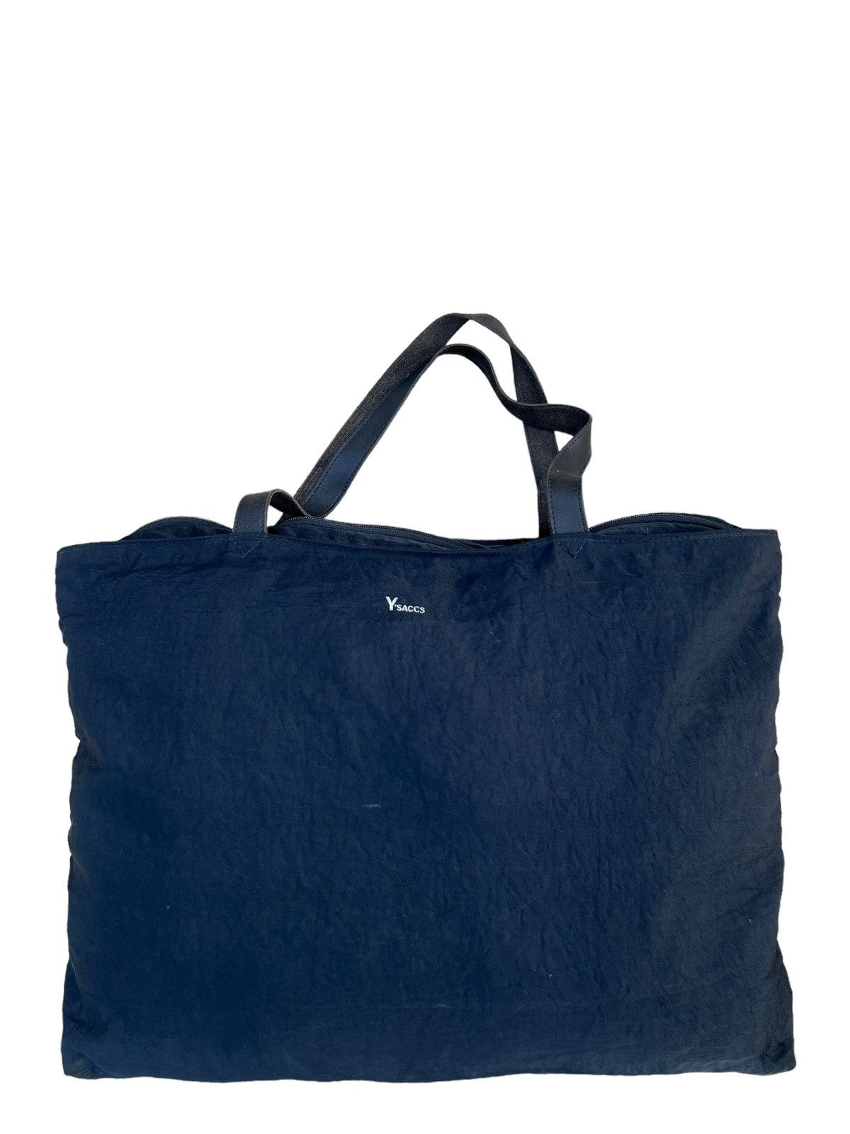 Yohji Yamamoto Vintage 80s 90s Yohji Yamamoto Y’saccs Black Large Tote Bag Size ONE SIZE - 6 Thumbnail