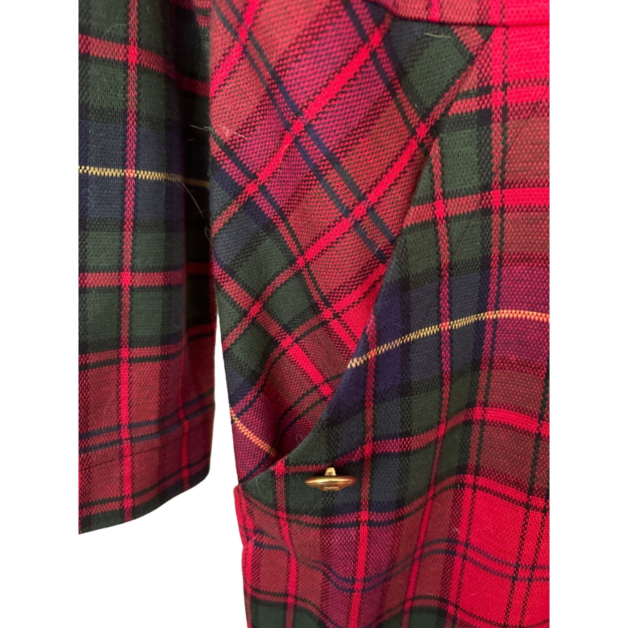 Talbots VTG Talbots Womens Shift Dress Red Plaid Long Sleeve Size XS Size XS / US 0-2 / IT 36-38 - 5 Thumbnail