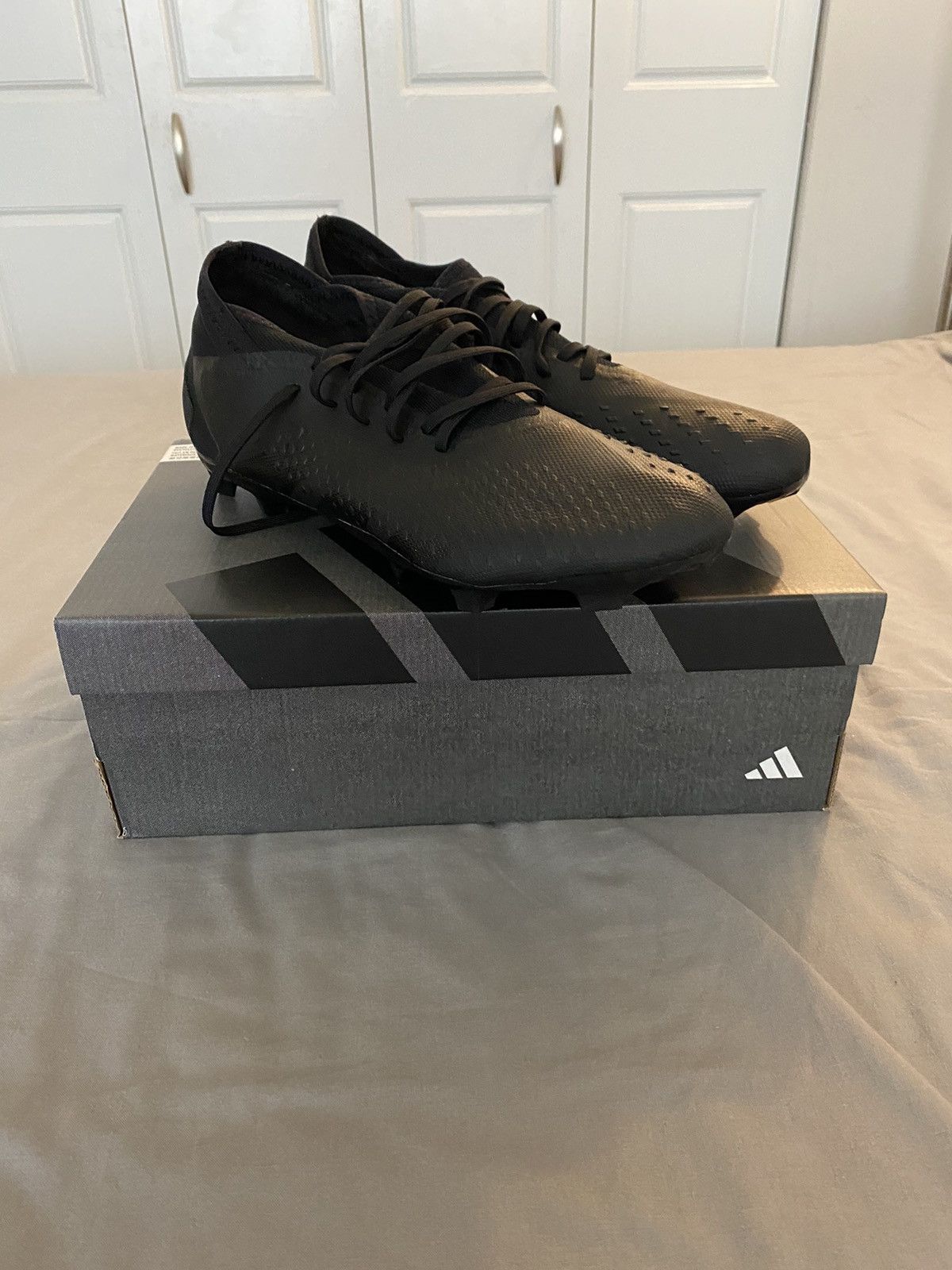 Adidas Black Adidas Predator Football/Soccer Cleats Size US 11.5 / EU 44-45 - 1 Thumbnail