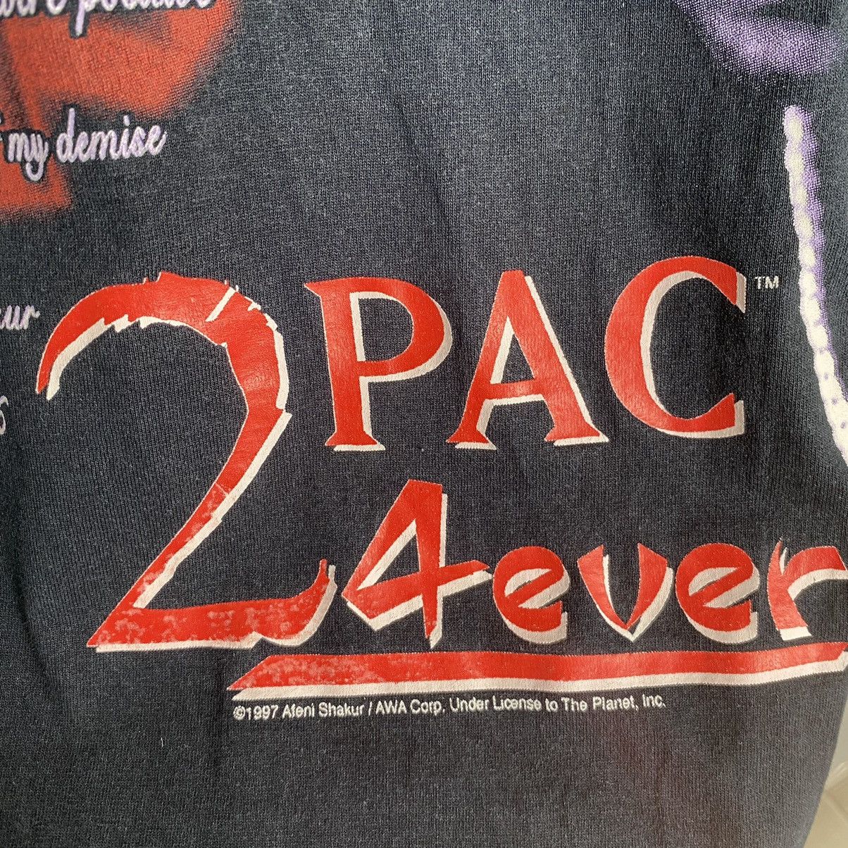 Rap Tees Vintage Faded 90s 2pac 4ever Tupac ERD GRUNGE GRAIL RAP TEES Size US L / EU 52-54 / 3 - 7 Thumbnail