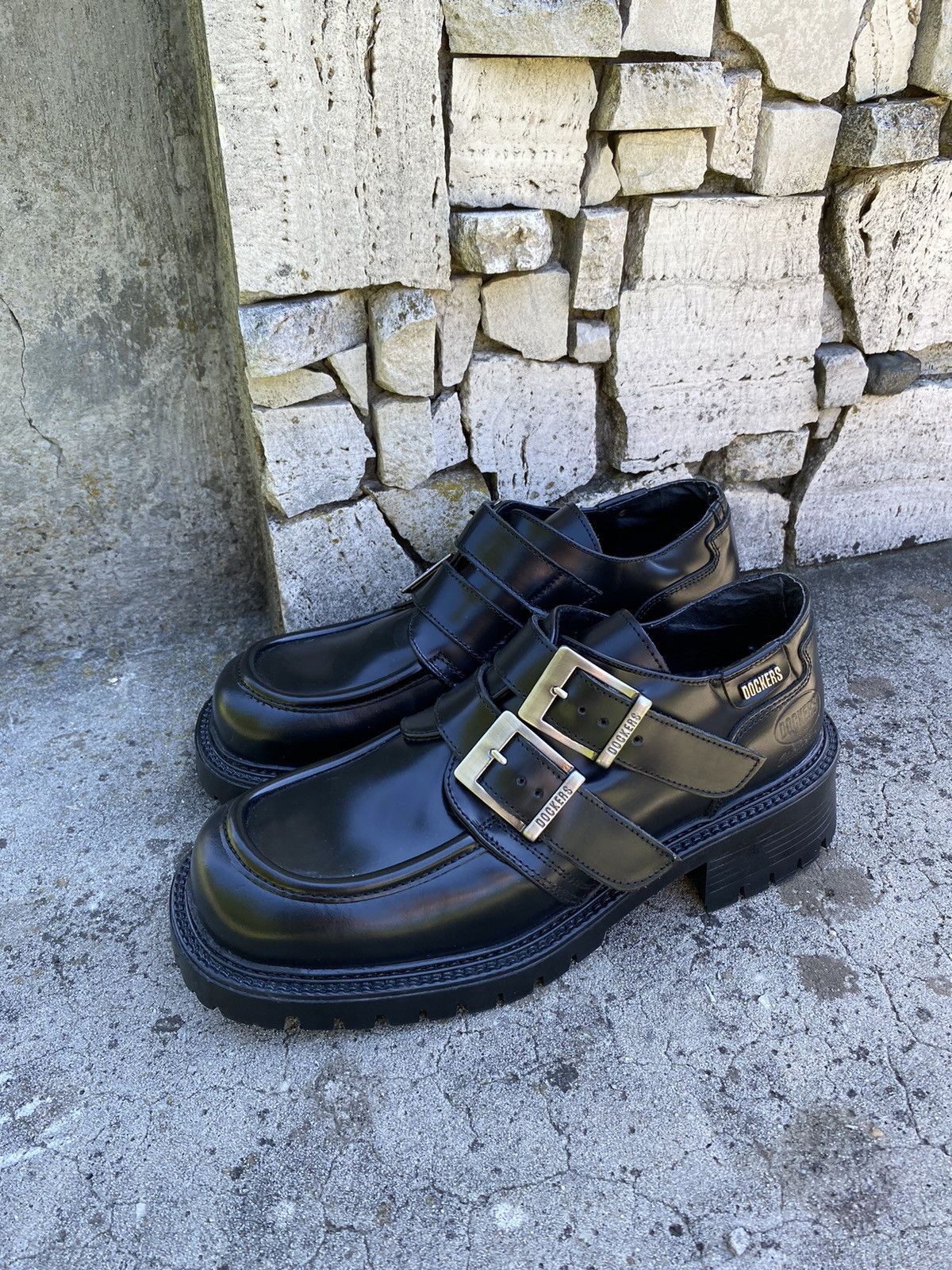 Dockers × Vintage Dockers vintage Chunky Leather Shoes Goth Avan Garde Size US 8 / EU 41 - 2 Thumbnail