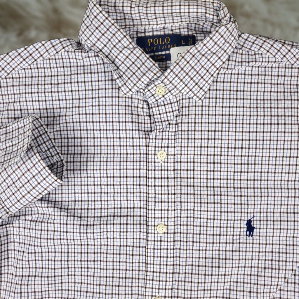 Ralph Lauren Ralph Lauren Shirt Large Blue Plaid Pony Casual Button Up Long Sleeve Classic Mens Size US L / EU 52-54 / 3 - 1 Thumbnail