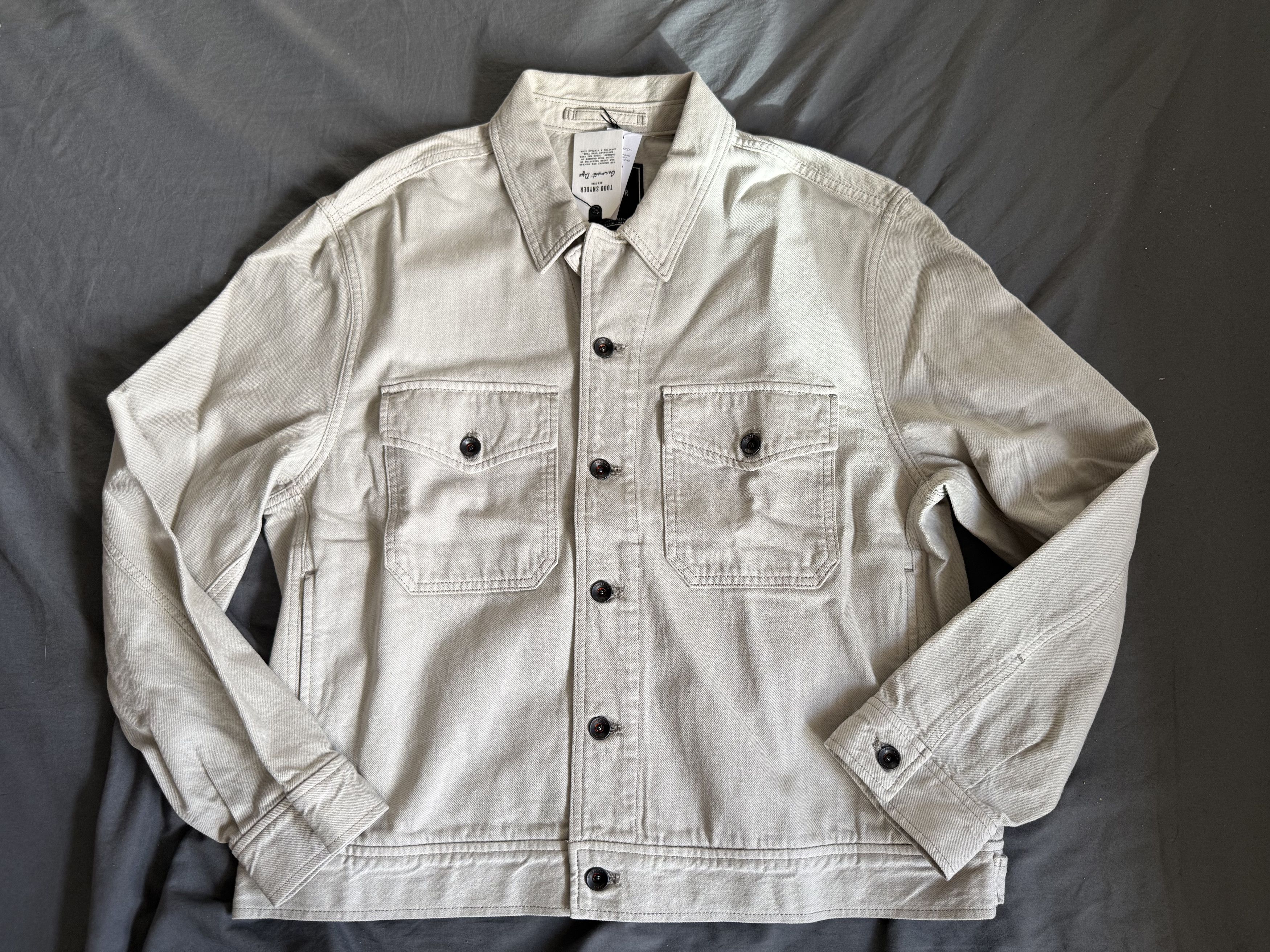 Todd Snyder Todd Snyder Cropped Eisenhower Jacket in Stone Large $298 Size US L / EU 52-54 / 3 - 3 Thumbnail