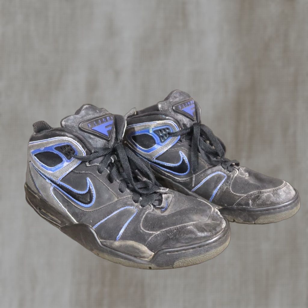Nike Nike Air Flight Falcon High Top Sneakers Black and Blue Adult Men's Size 13 Athleisure Size US 13 / EU 46 - 1 Thumbnail