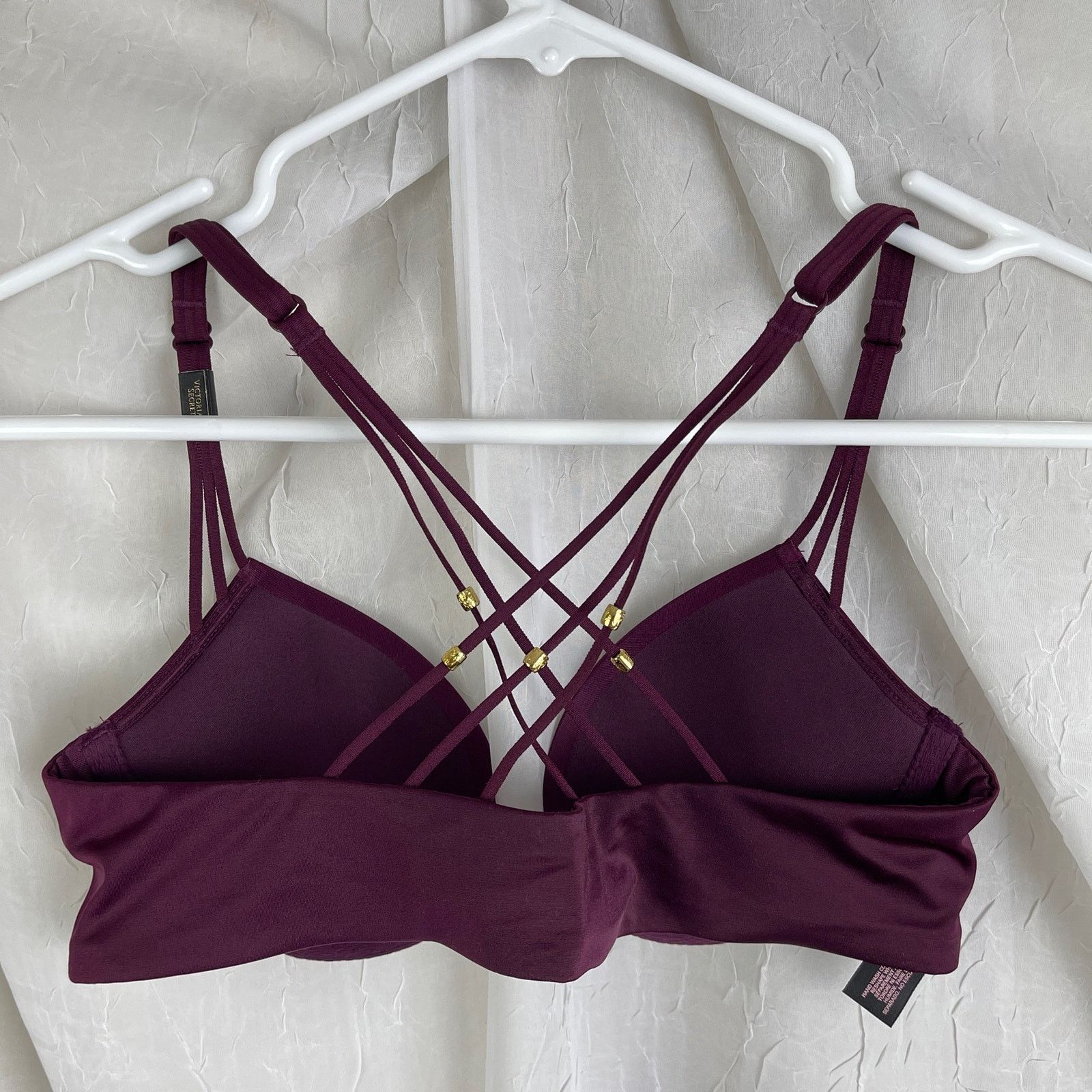 Victoria's Secret Victoria’s Secret Very Sexy Push Up Purple Gold 32 A NWT Size ONE SIZE - 6 Thumbnail