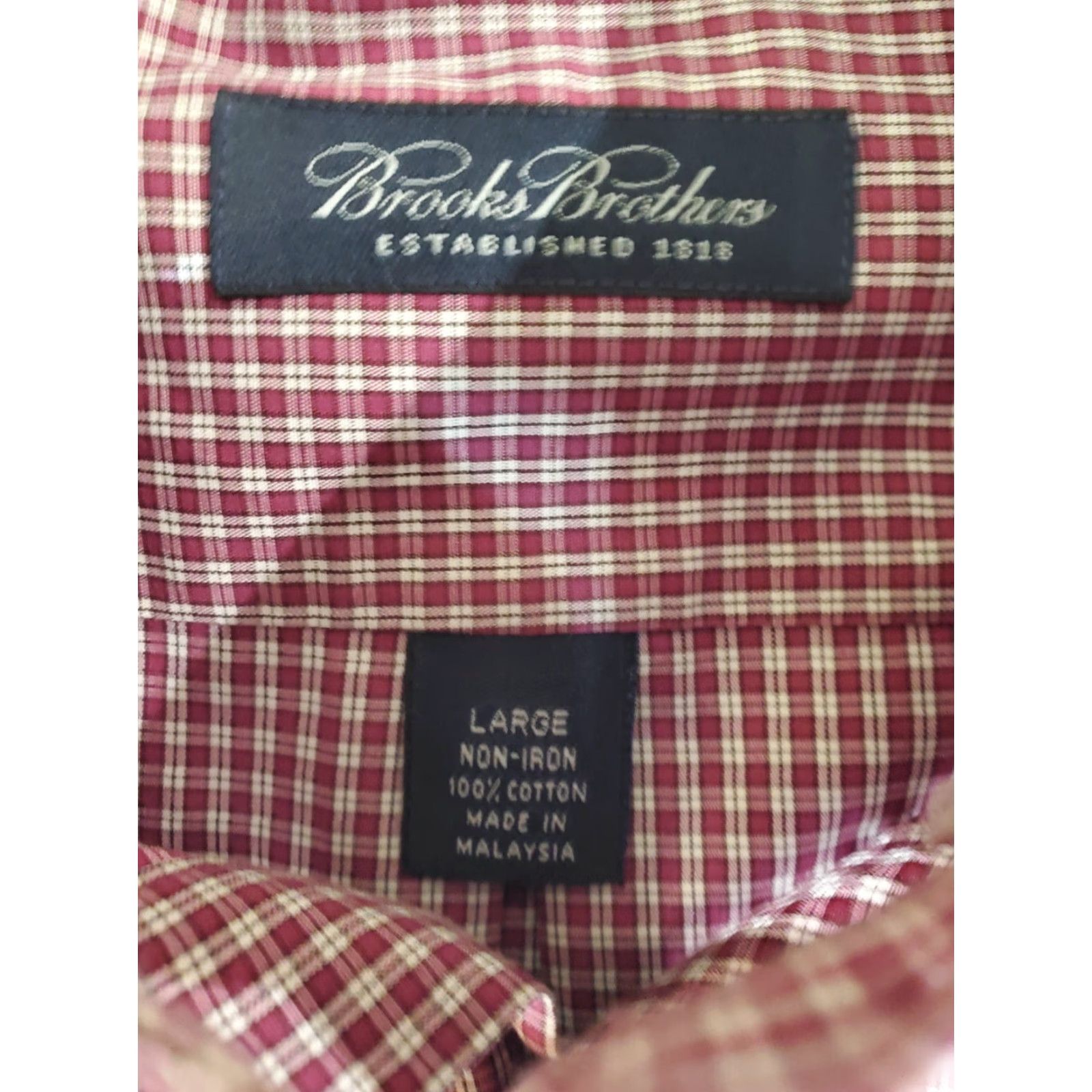 Brooks Brothers Brooks Brothers Button-Down Long Sleeve Shirt Red Plaid Mens Large Size US L / EU 52-54 / 3 - 4 Thumbnail