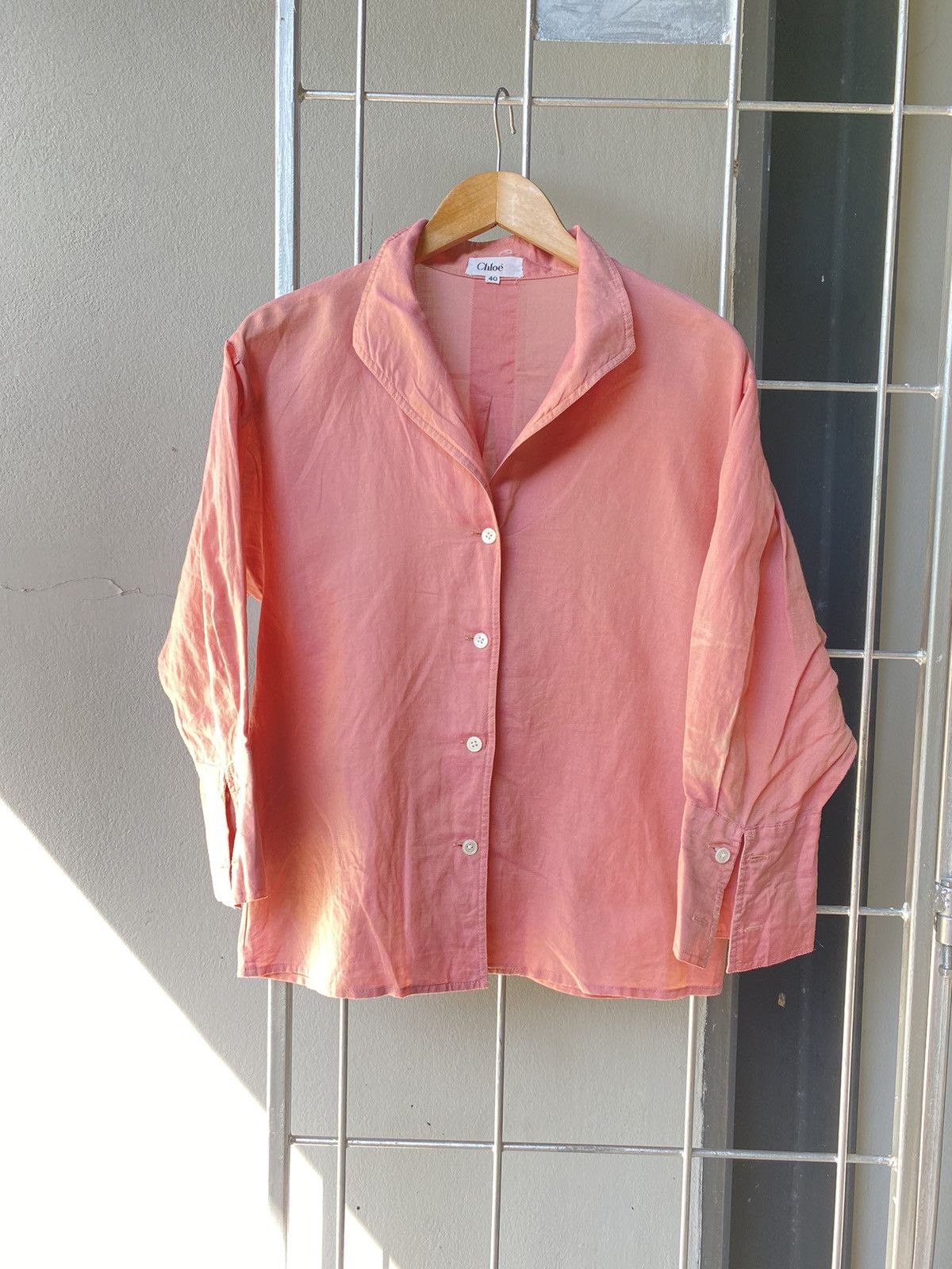 image of Chloe Coral Pink Shirt, Women's (Size Medium)