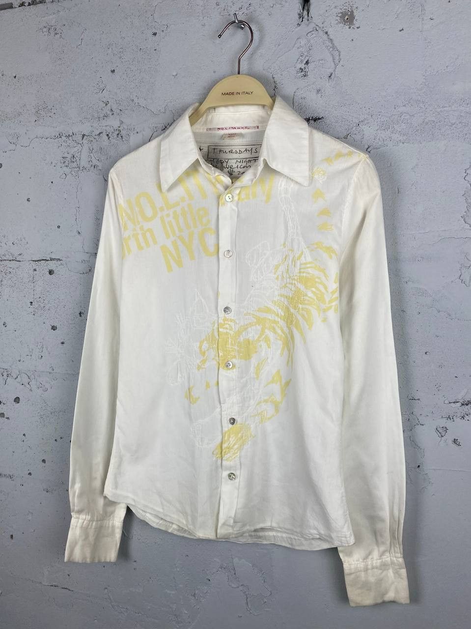 Japanese Brand Avantgarde Nolita N.Y.C Embroidered Printed Shirt Size S / US 4 / IT 40 - 2 Thumbnail