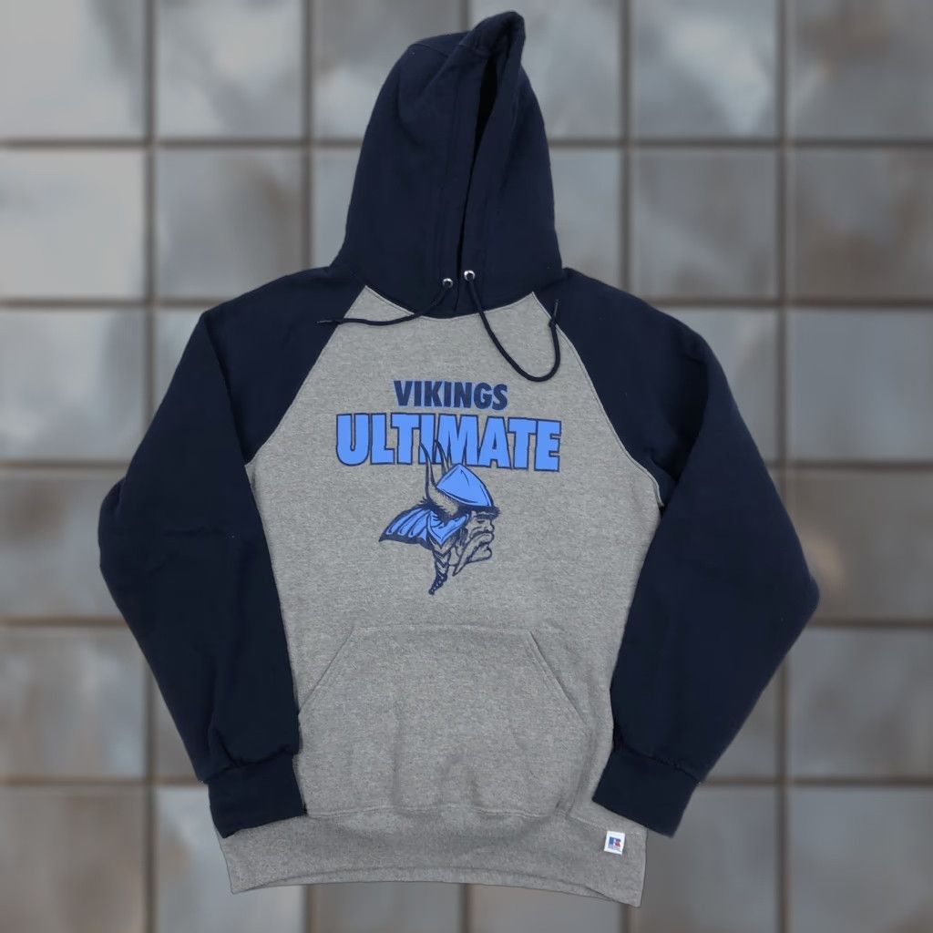 Russell Athletic Russell Athletic Men's M Vikings Pullover Hoodie Raglan Gray Size US M / EU 48-50 / 2 - 1 Thumbnail
