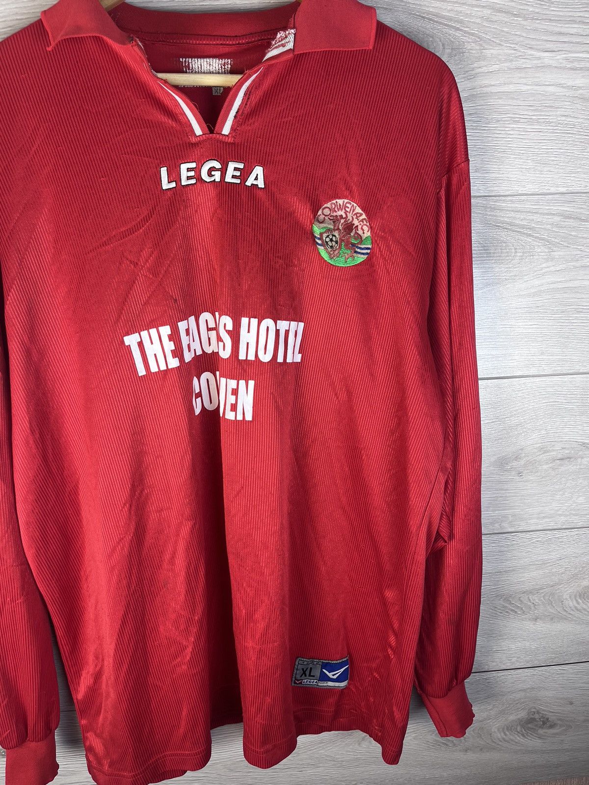 Vintage Vintage mens long sleeve soccer jersey Corwea F.C Jegea Size US XL / EU 56 / 4 - 4 Thumbnail