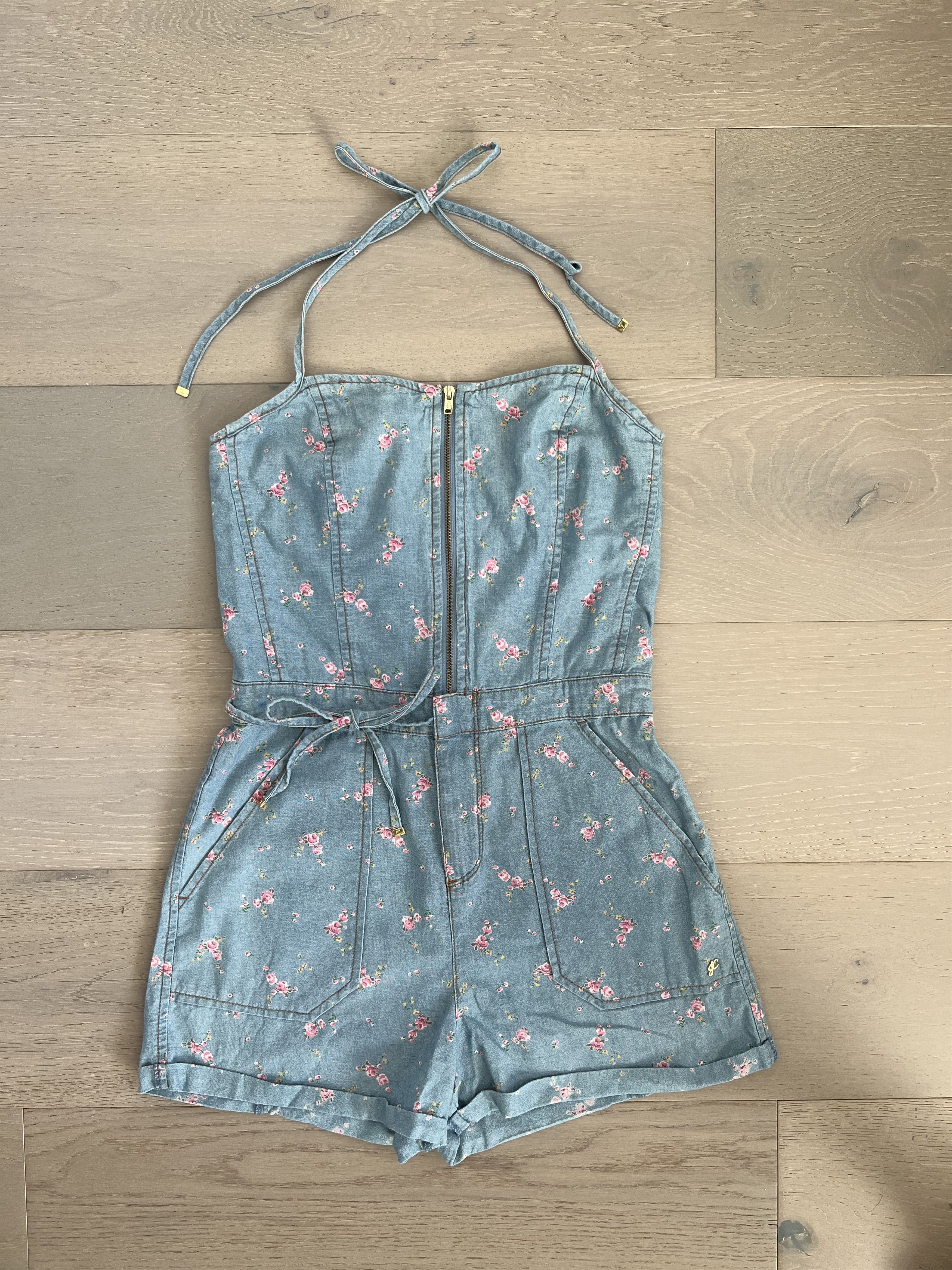 Juicy Couture Juicy Couture Floral Halter Romper - Size 2 (fits like 0) Size XS / US 0-2 / IT 36-38 - 1 Thumbnail