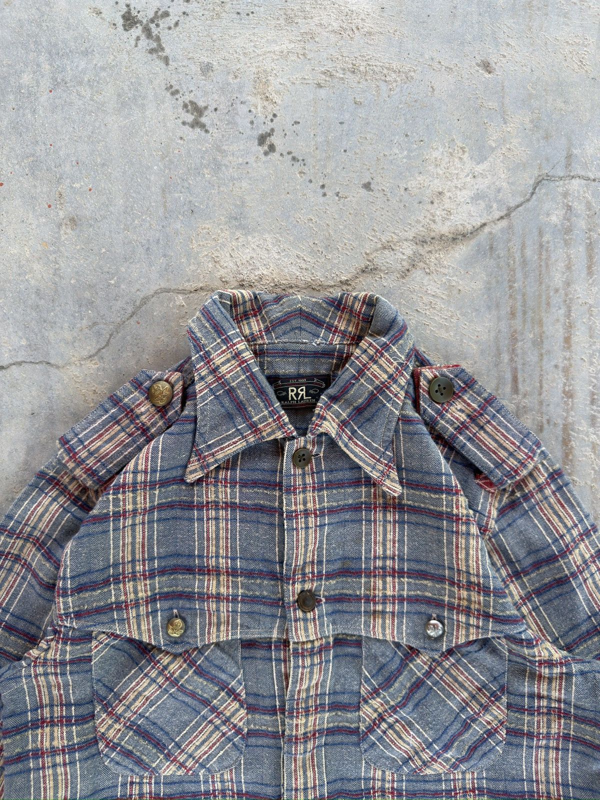 Polo Ralph Lauren Vintage 1990s Polo Double RL Button Up Flannel Size US S / EU 44-46 / 1 - 2 Thumbnail