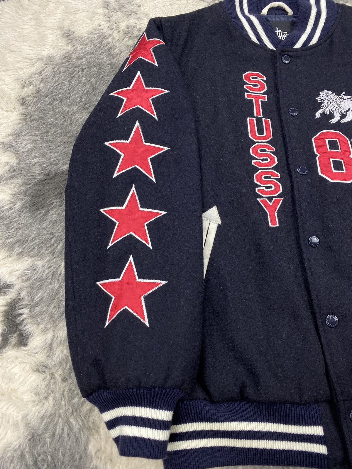 Stussy ⭐️Stüssy 80 Wool Quilted Varsity Jacket⭐️ Size US S / EU 44-46 / 1 - 6 Thumbnail