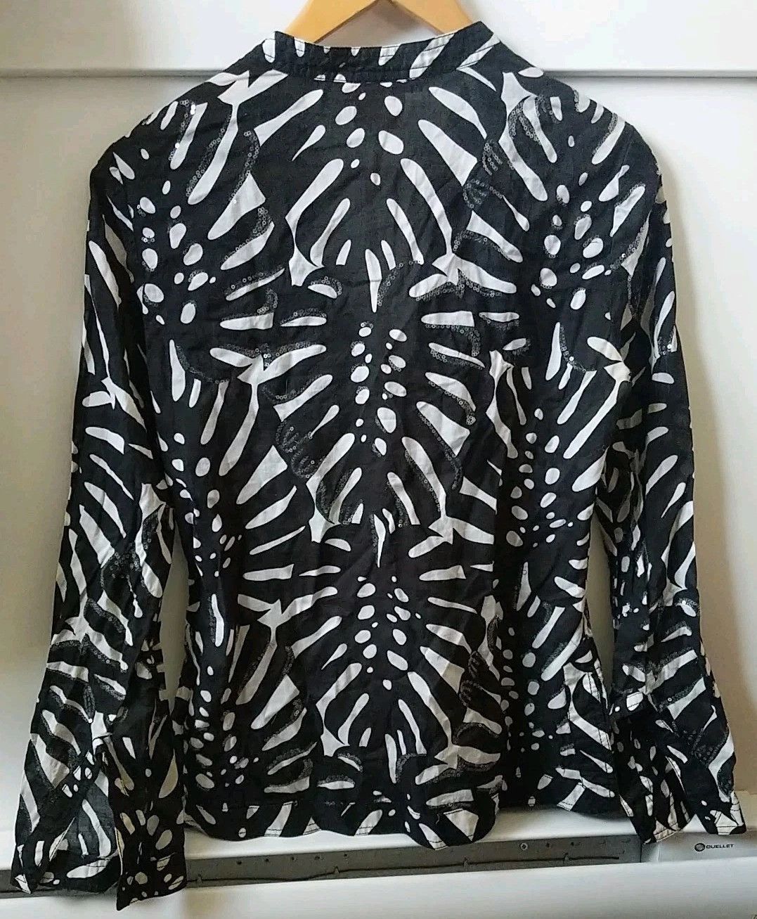 Tory Burch TORY BURCH SHEER SEQUIN LONG SLEEVE BLOUSE TOP SHIRT Size M / US 6-8 / IT 42-44 - 4 Thumbnail