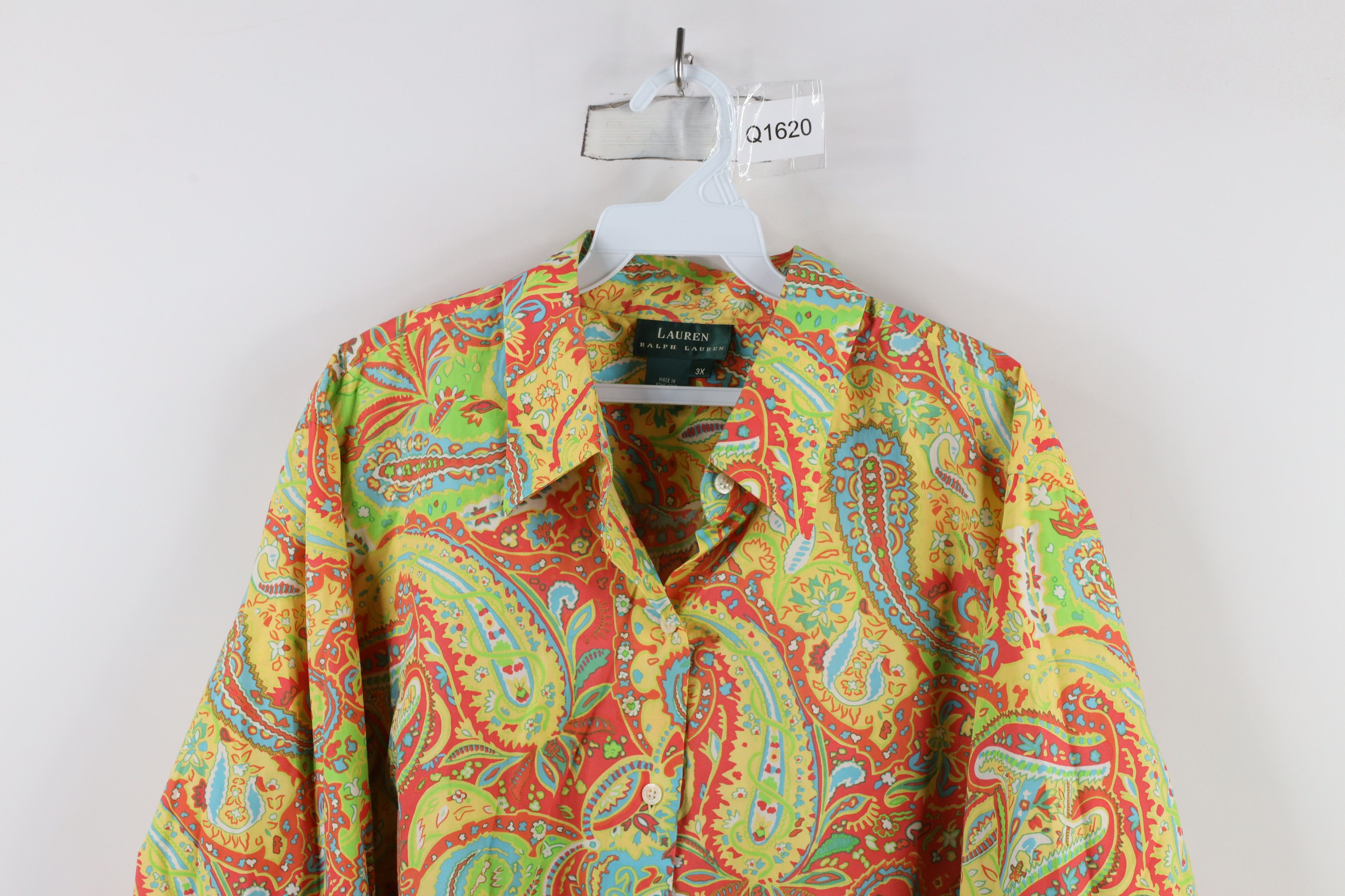 Ralph Lauren × Vintage Vintage 90s Ralph Lauren Collared Button Shirt Cotton Size 3XL / US 20-22 - 2 Thumbnail