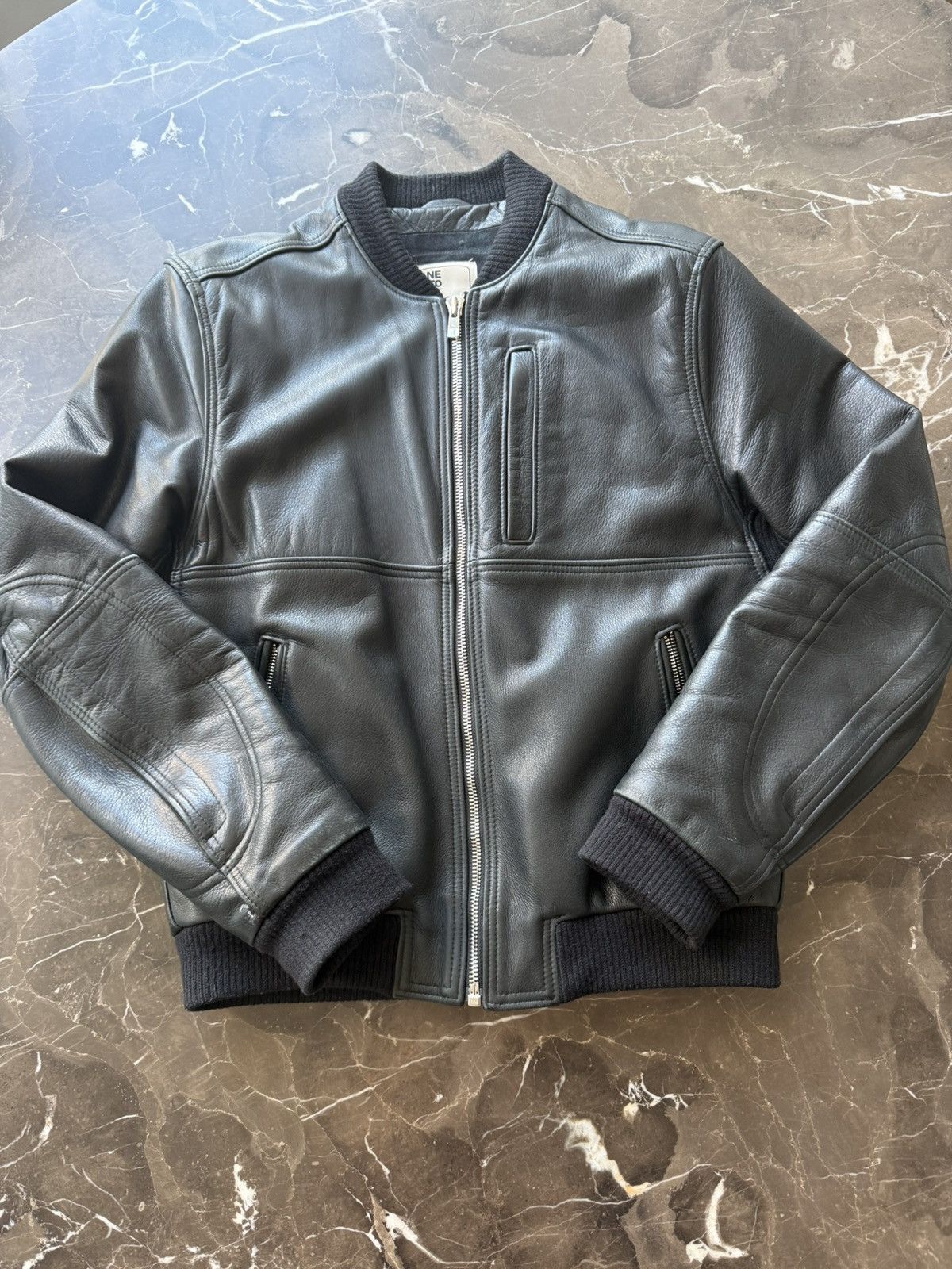 Other Jane Moto Black Leather Bomber Jacket — Made in Brooklyn, NY Size US M / EU 48-50 / 2 - 1 Thumbnail