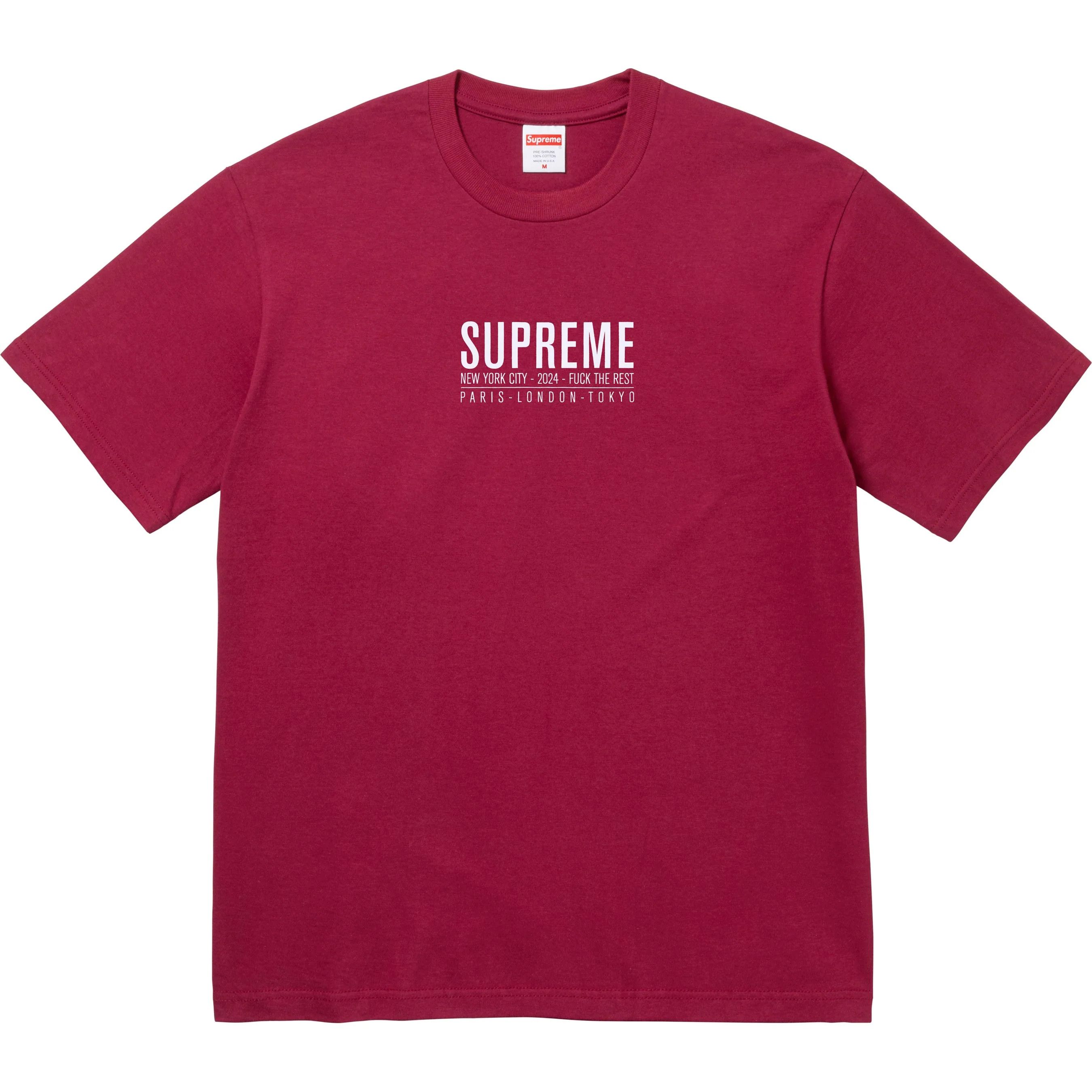 Supreme Supreme Paris Tee - Cardinal - L - SS24 Size US L / EU 52-54 / 3 - 1 Preview