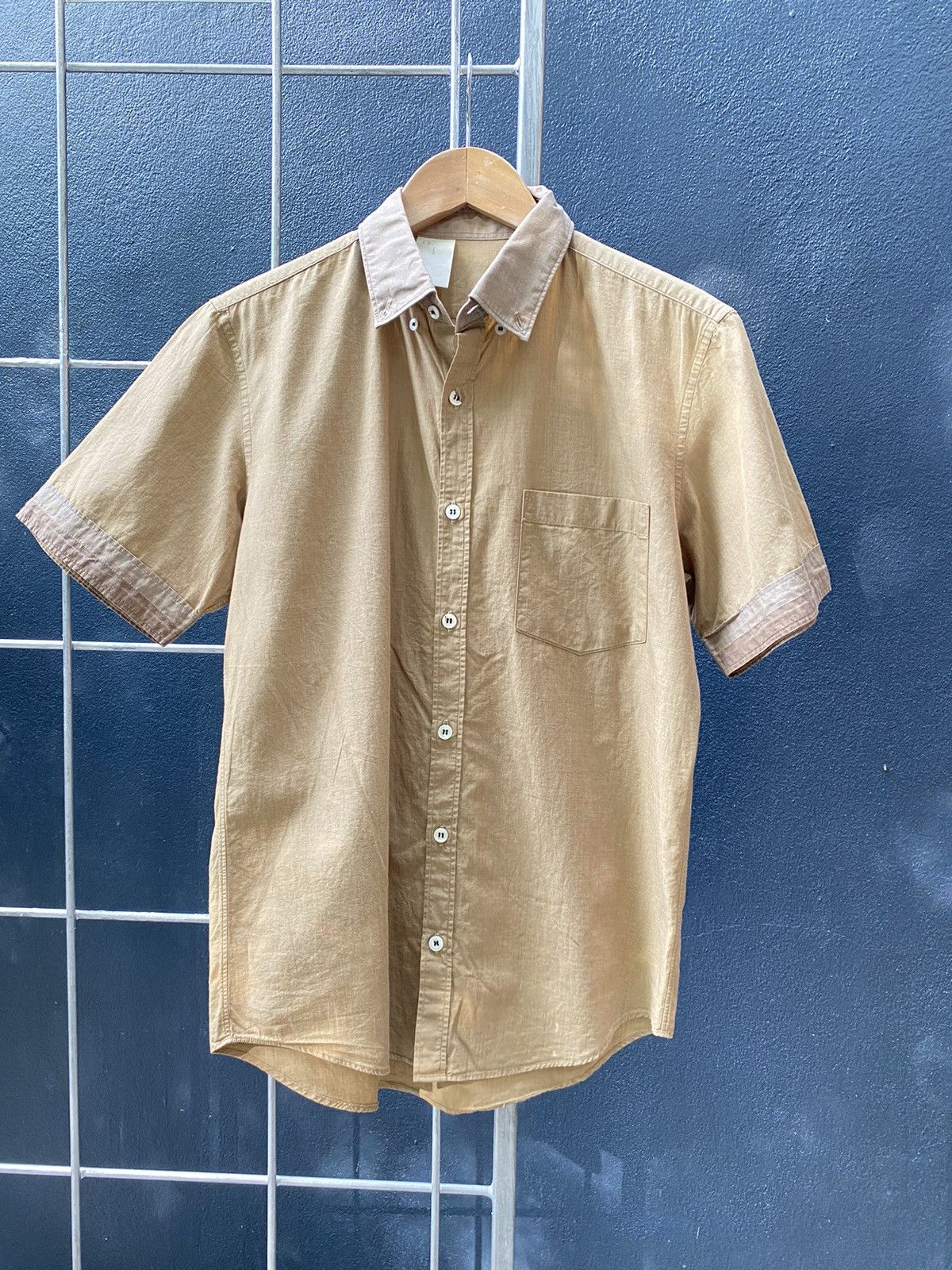 image of N Hoolywood N. Hollywood Beige Shirt in Brown, Men's (Size Small)