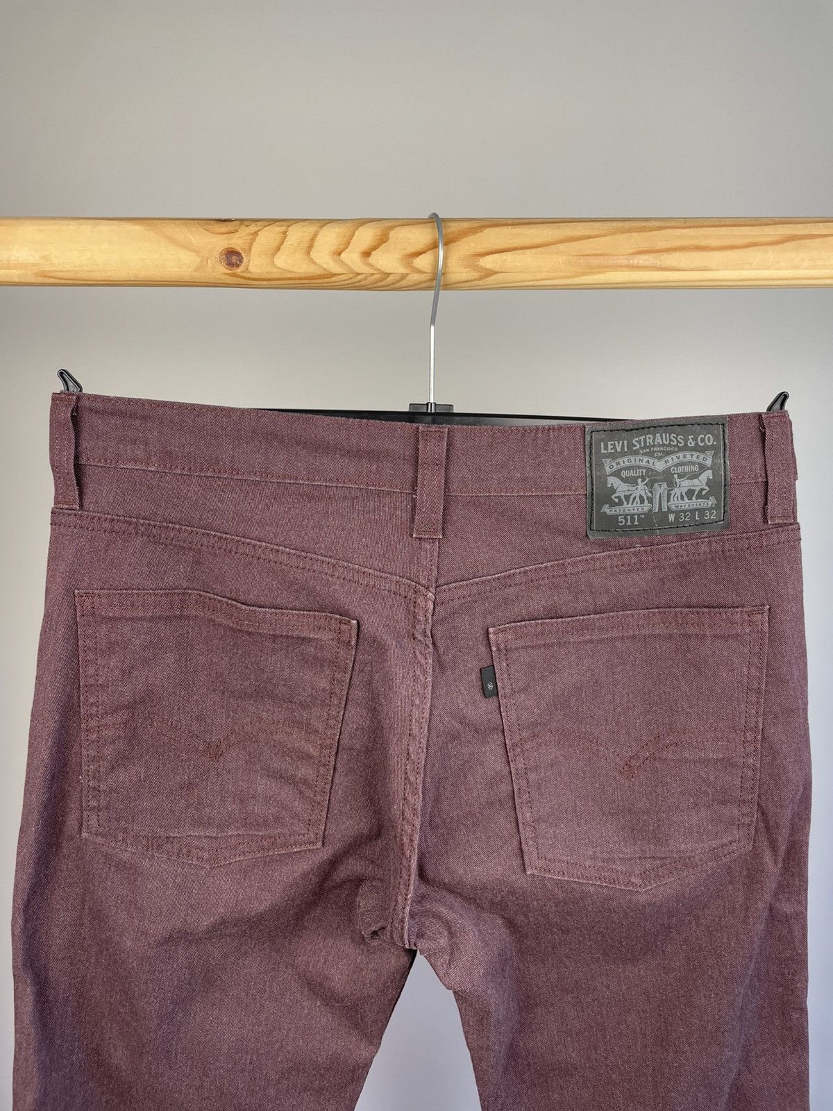 Designer × Levi's Levi’s 511 vintage burgundy jeans w 32 L32 Size US 32 / EU 48 - 2 Thumbnail