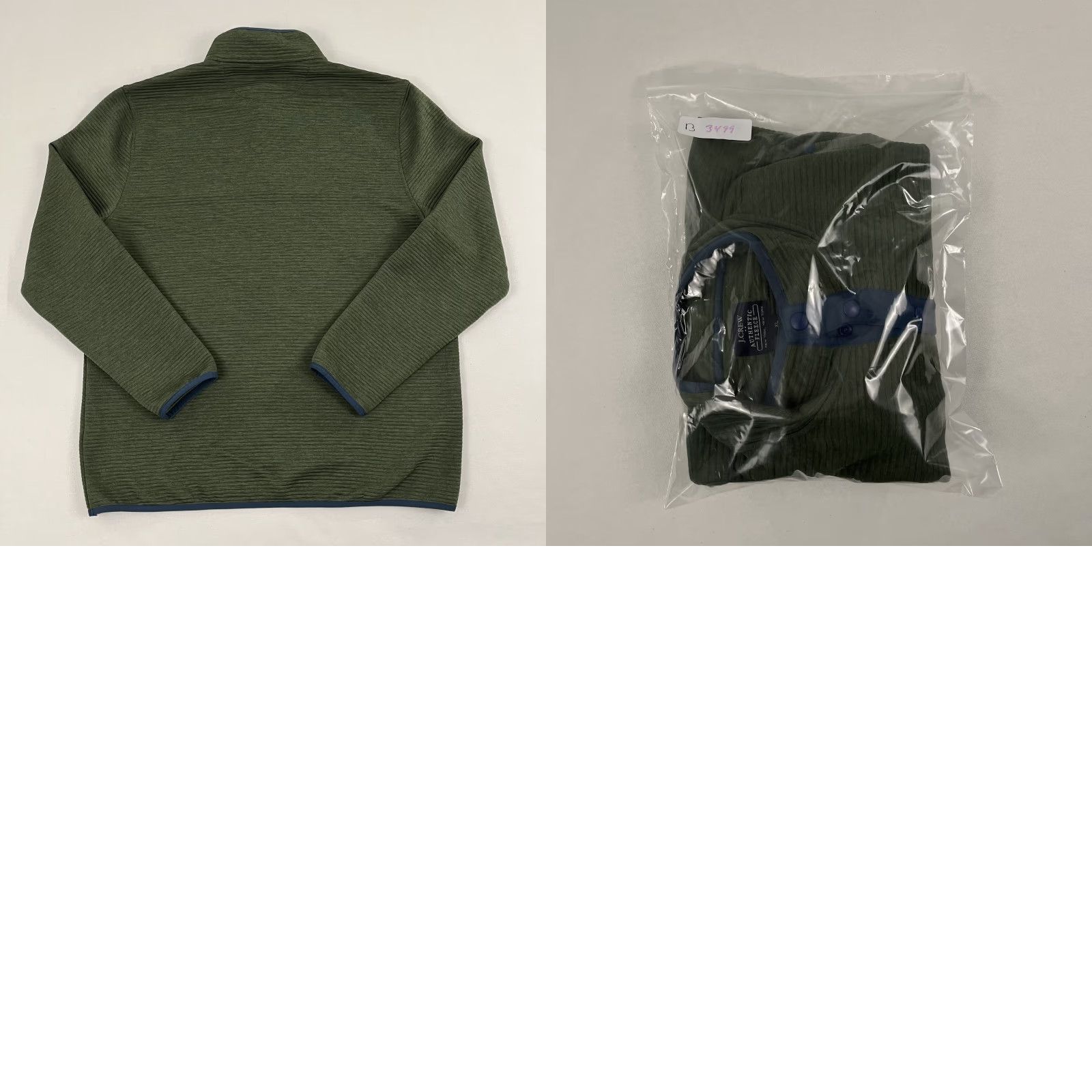 J.Crew VINTAGE J.CREW Quilted Knit Pullover Mens XL Green 1/4 Snap Preppy Casual Hiking BB725 Regular Mens Swing Tag? Size US XL / EU 56 / 4 - 8 Thumbnail