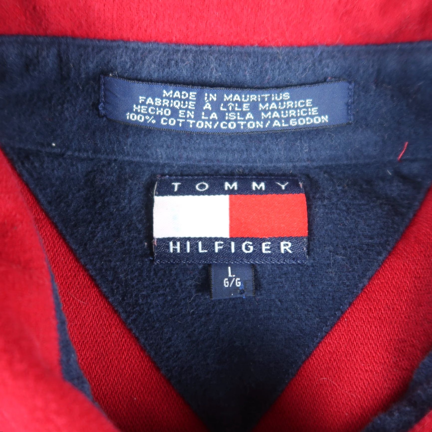 Tommy Hilfiger VINTAGE Tommy Hilfiger Shirts Mens L Red 90s Logo Button-Down Collar Vintage 90s Size US L / EU 52-54 / 3 - 5 Thumbnail