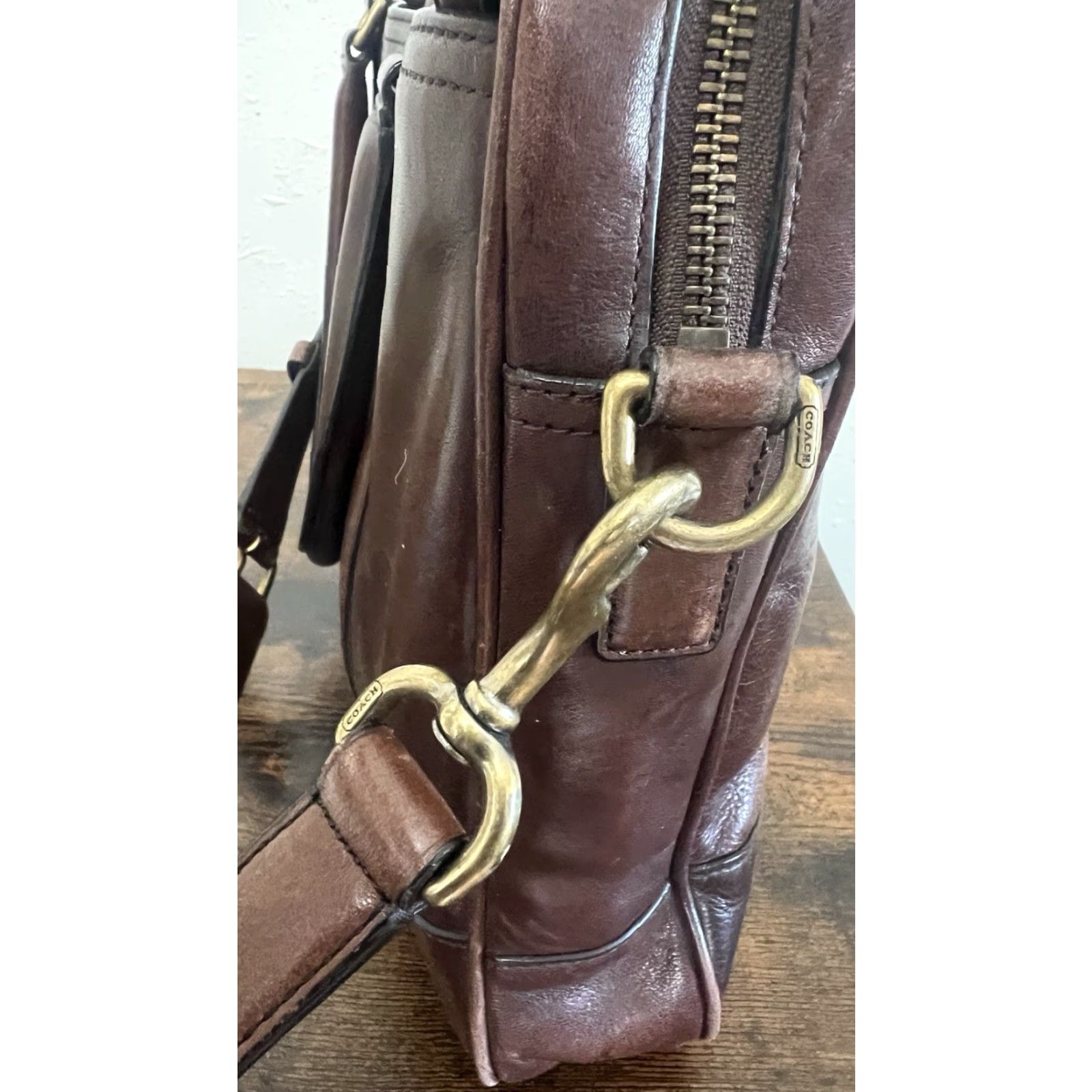 Coach Coach Bleecker Slim 2-way Business Bag Briefcase Brown Men’s Document Case Size ONE SIZE - 7 Thumbnail