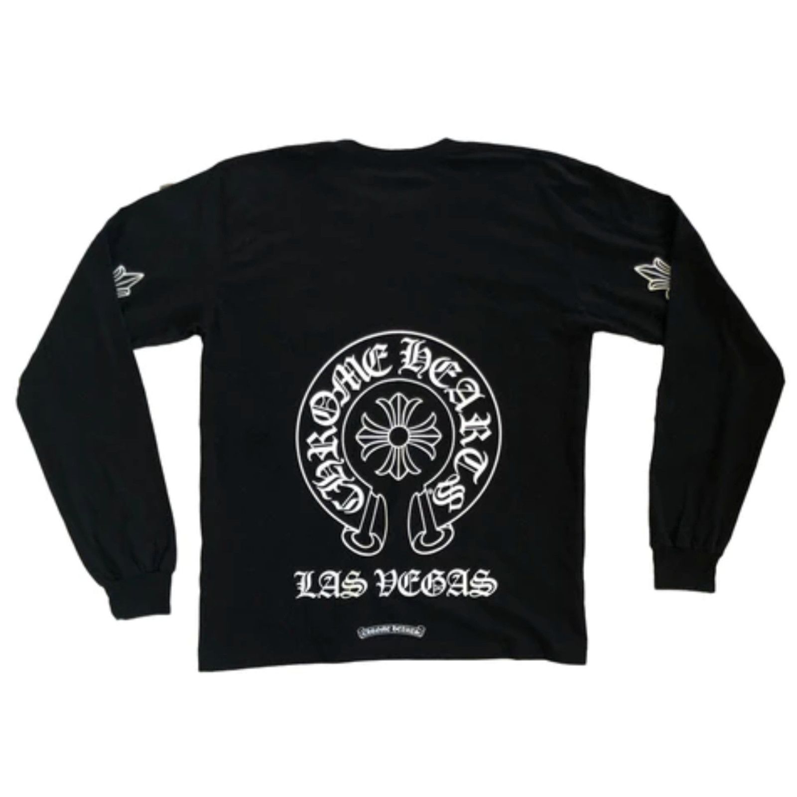 image of Chrome Hearts Las Vegas Horse Shoe Floral Long Sleeve Tshirt, Men's (Size XL)